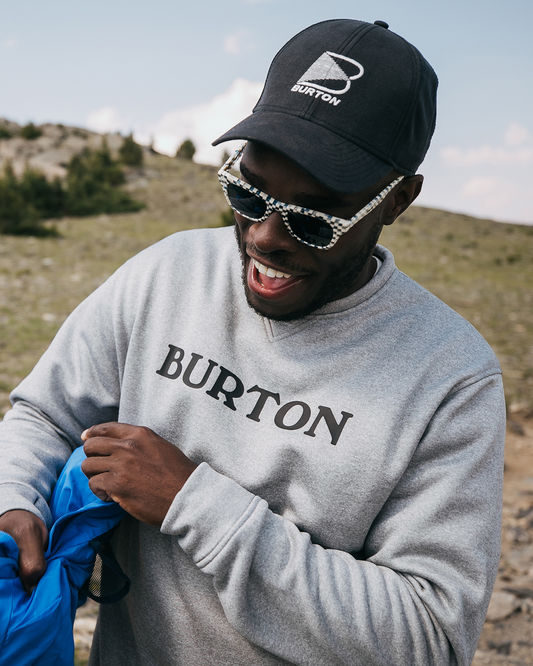 Burton Men's Oak Pullover Crewneck - Gray Heather Men's Crewnecks - Trojan Wake Ski Snow