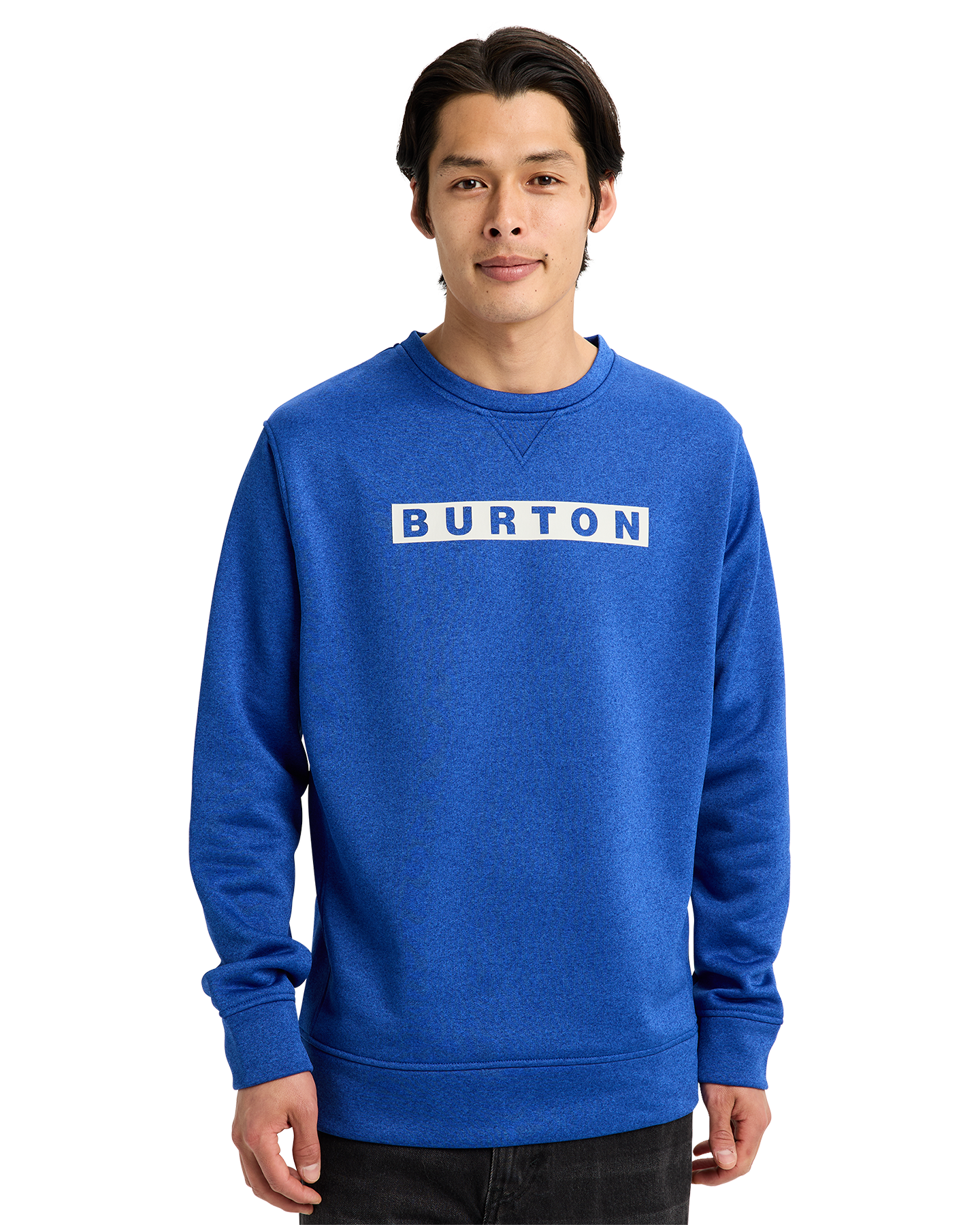 Burton Men's Oak Pullover Crewneck - Jake Blue Heather Men's Crewnecks - Trojan Wake Ski Snow