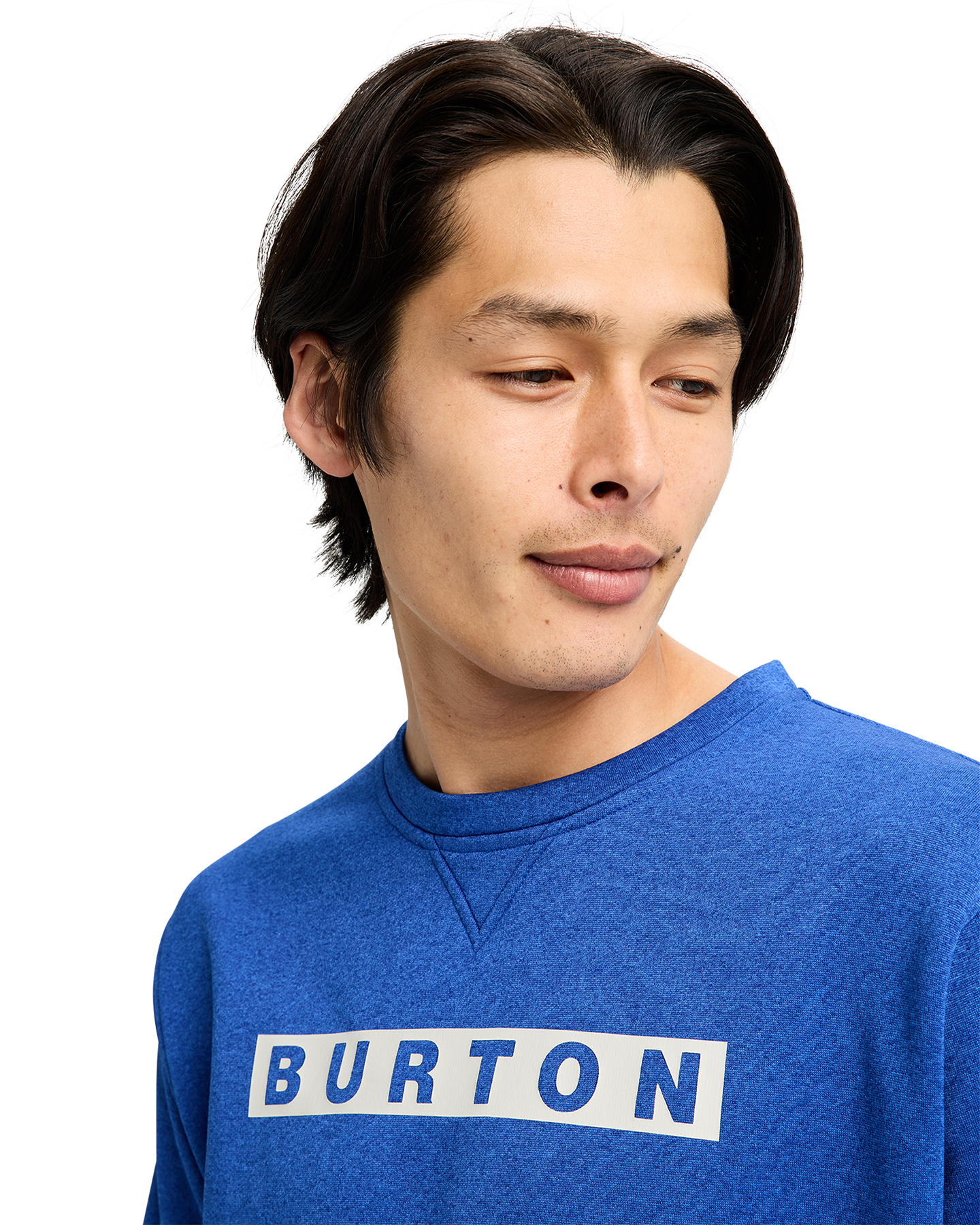 Burton Men's Oak Pullover Crewneck - Jake Blue Heather Men's Crewnecks - Trojan Wake Ski Snow