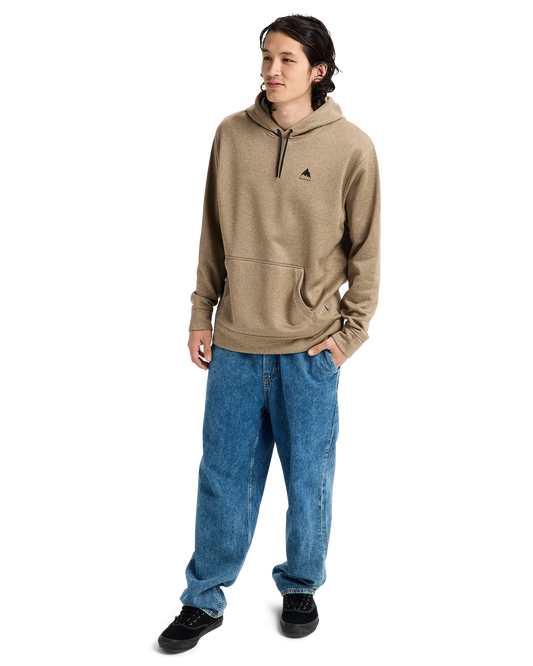 Burton Men's Oak Pullover Hoodie - Summit Taupe Heather Men's Hoodies - Trojan Wake Ski Snow