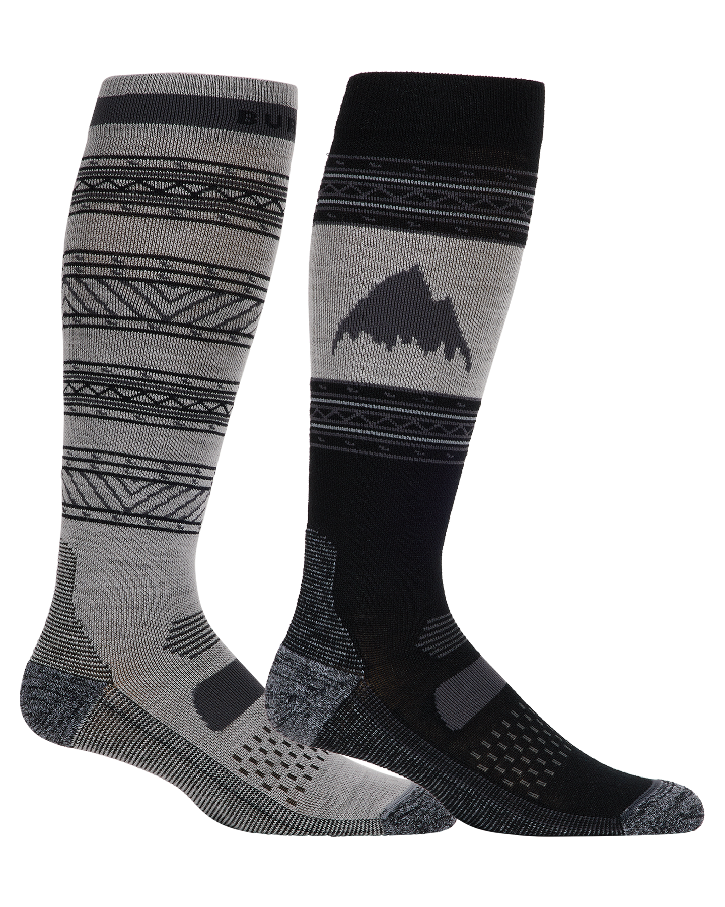 Burton Men's Performance Lightweight Socks (2-Pack) - True Black Men's Socks - Trojan Wake Ski Snow