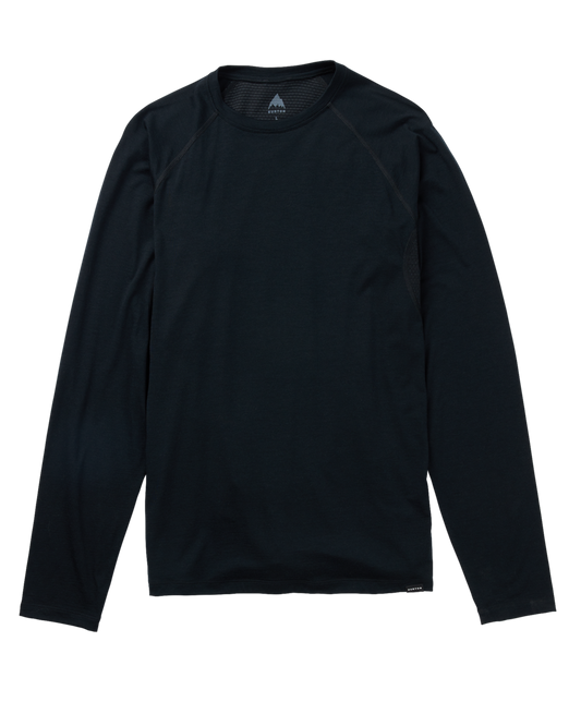 Burton Men's Phayse Merino Crewneck Fleece - True Black Shirts & Tops - Trojan Wake Ski Snow