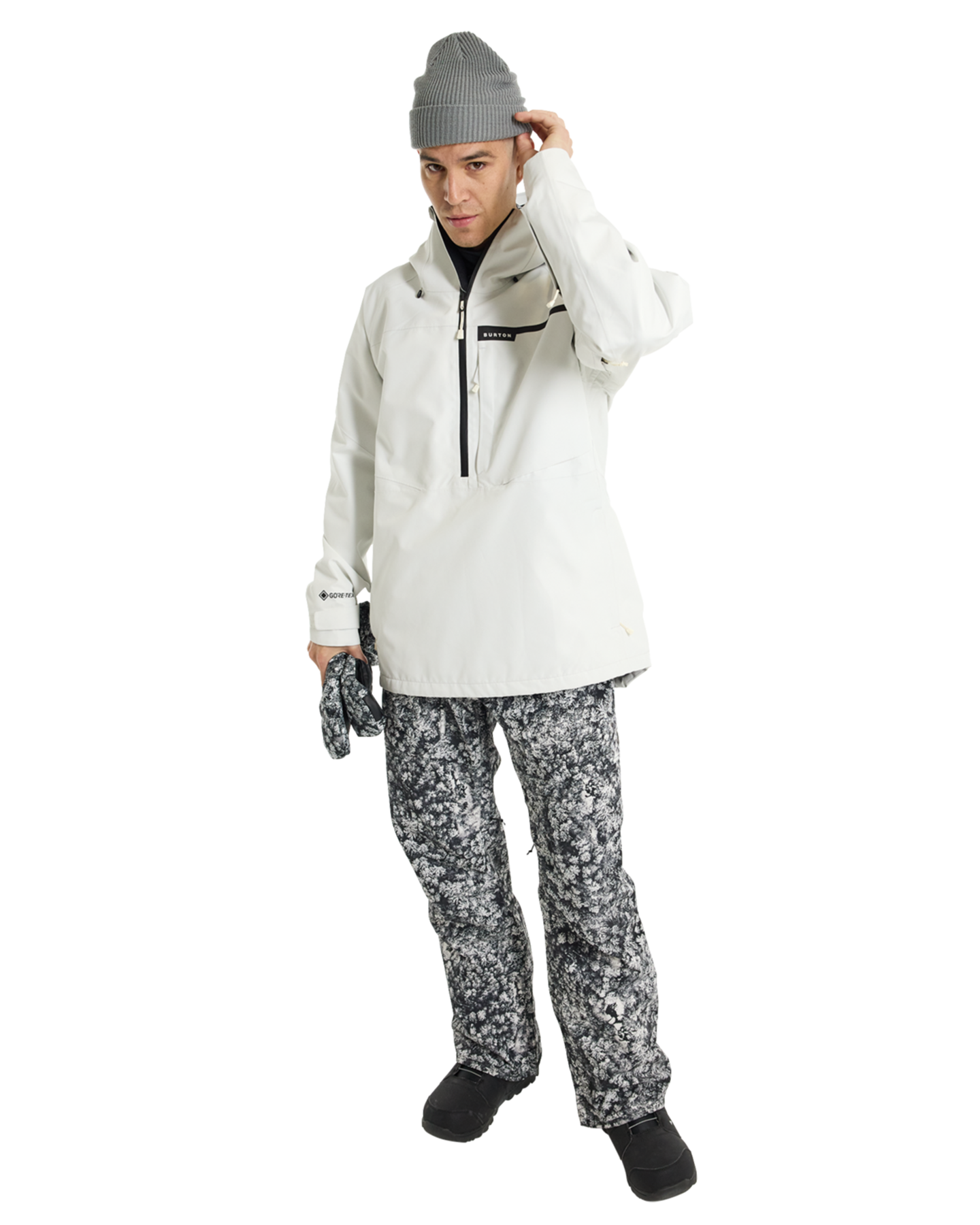 Burton Men's Pillowline Gore-Tex 2L Anorak Snow Jacket - Stout White Men's Snow Jackets - Trojan Wake Ski Snow