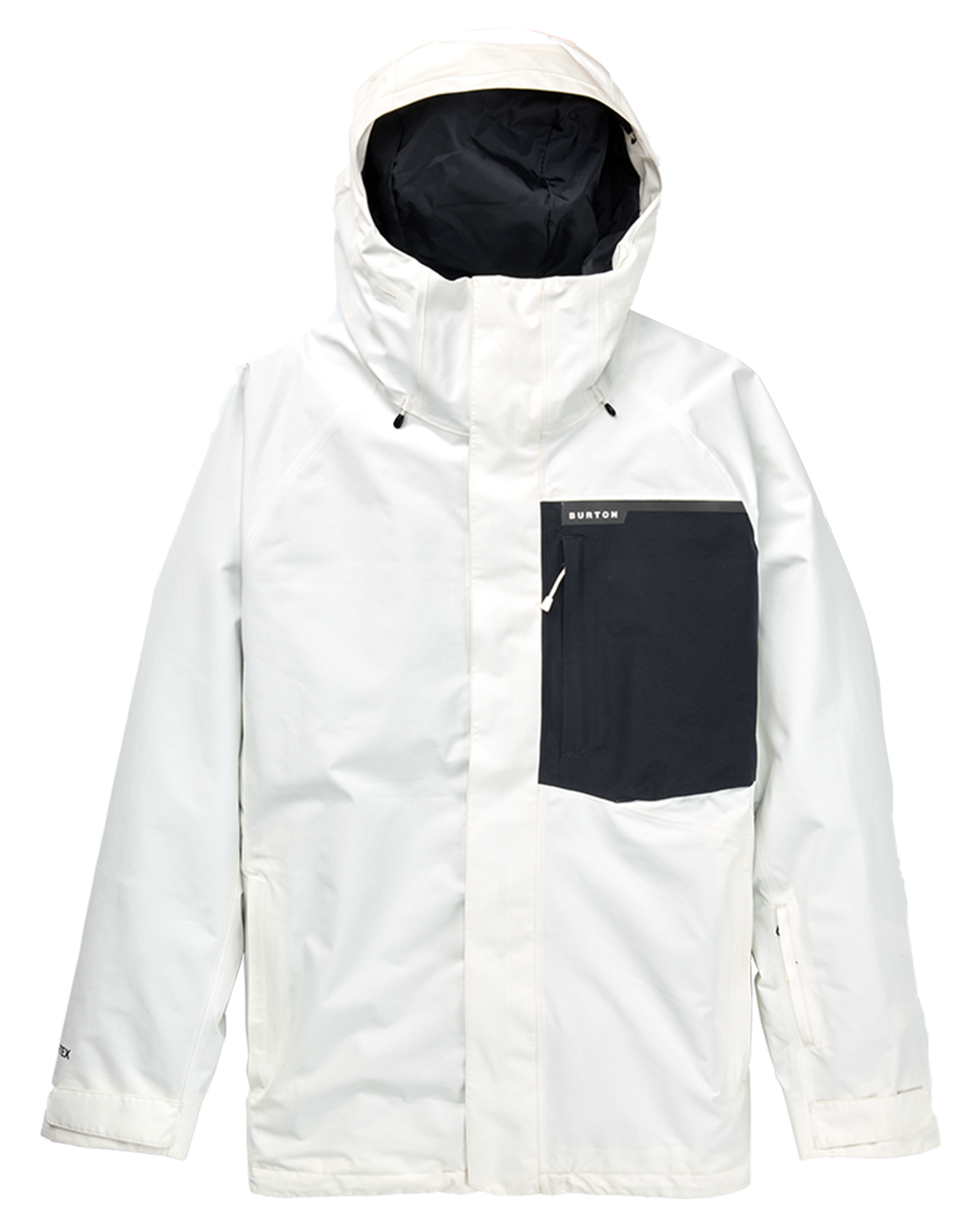 Burton Men's Powline Gore-Tex 2L Snow Jacket - Stout White/True Black Men's Snow Jackets - Trojan Wake Ski Snow