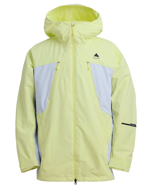 Burton Men's Reserve 2L 3-In-1 Snow Jacket - Glow Yellow Green/Gray Cloud