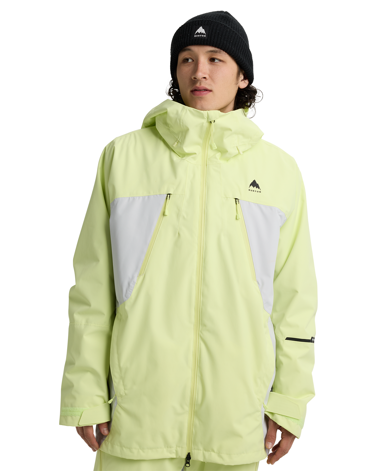 Burton Men's Reserve 2L 3-In-1 Snow Jacket - Glow Yellow Green/Gray Cloud Men's Snow Jackets - Trojan Wake Ski Snow