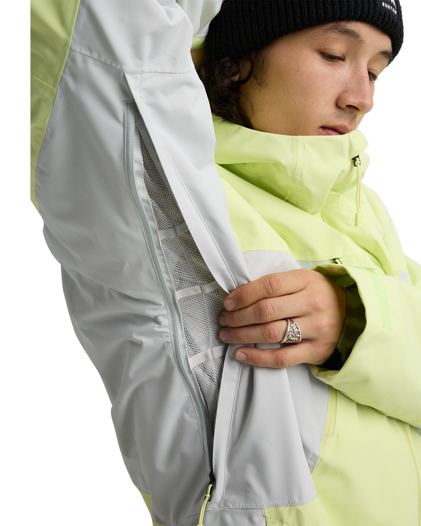 Burton Men's Reserve 2L 3-In-1 Snow Jacket - Glow Yellow Green/Gray Cloud Men's Snow Jackets - Trojan Wake Ski Snow