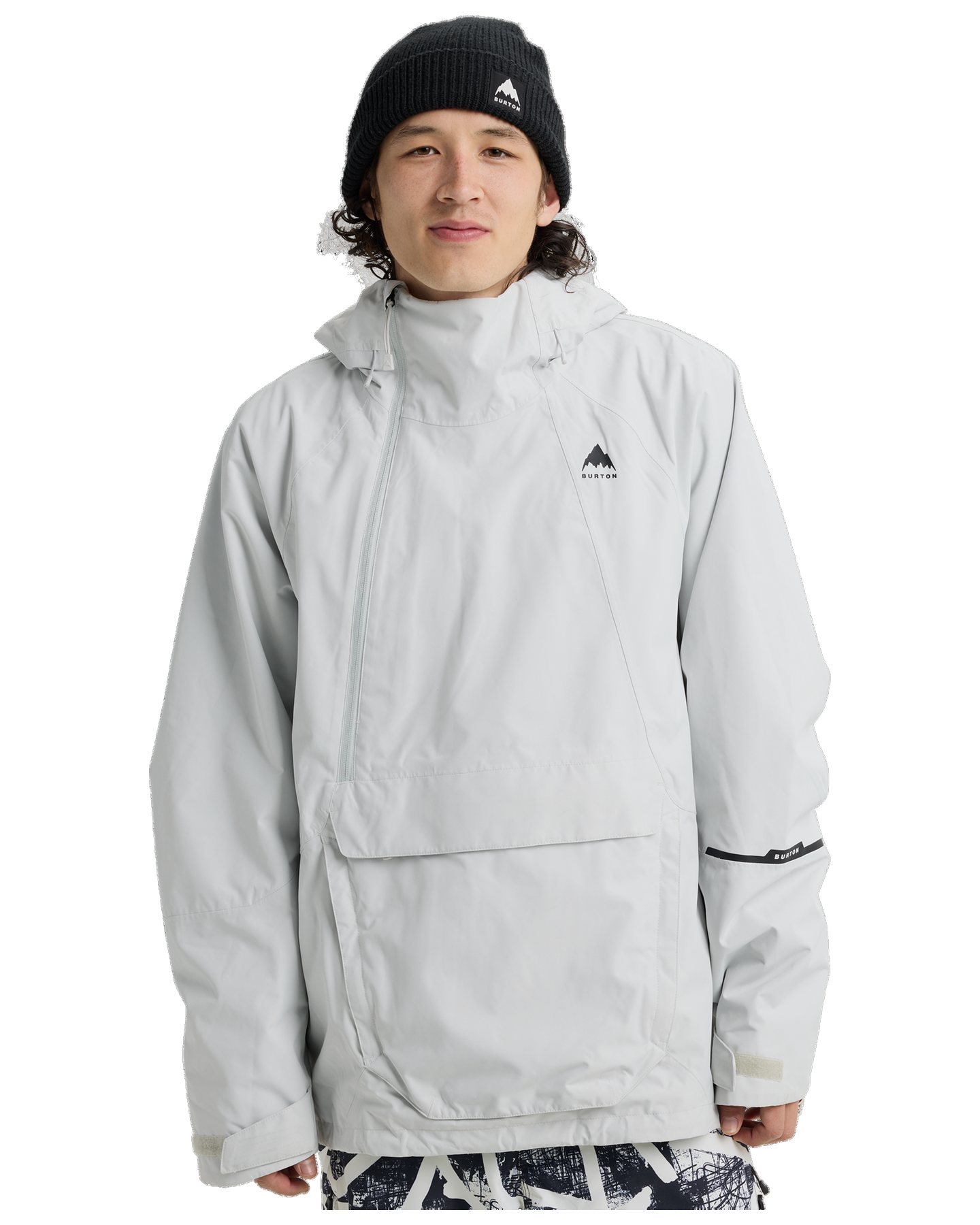 Burton Men's Reserve 2L Relaxed Snow Anorak - Gray Cloud