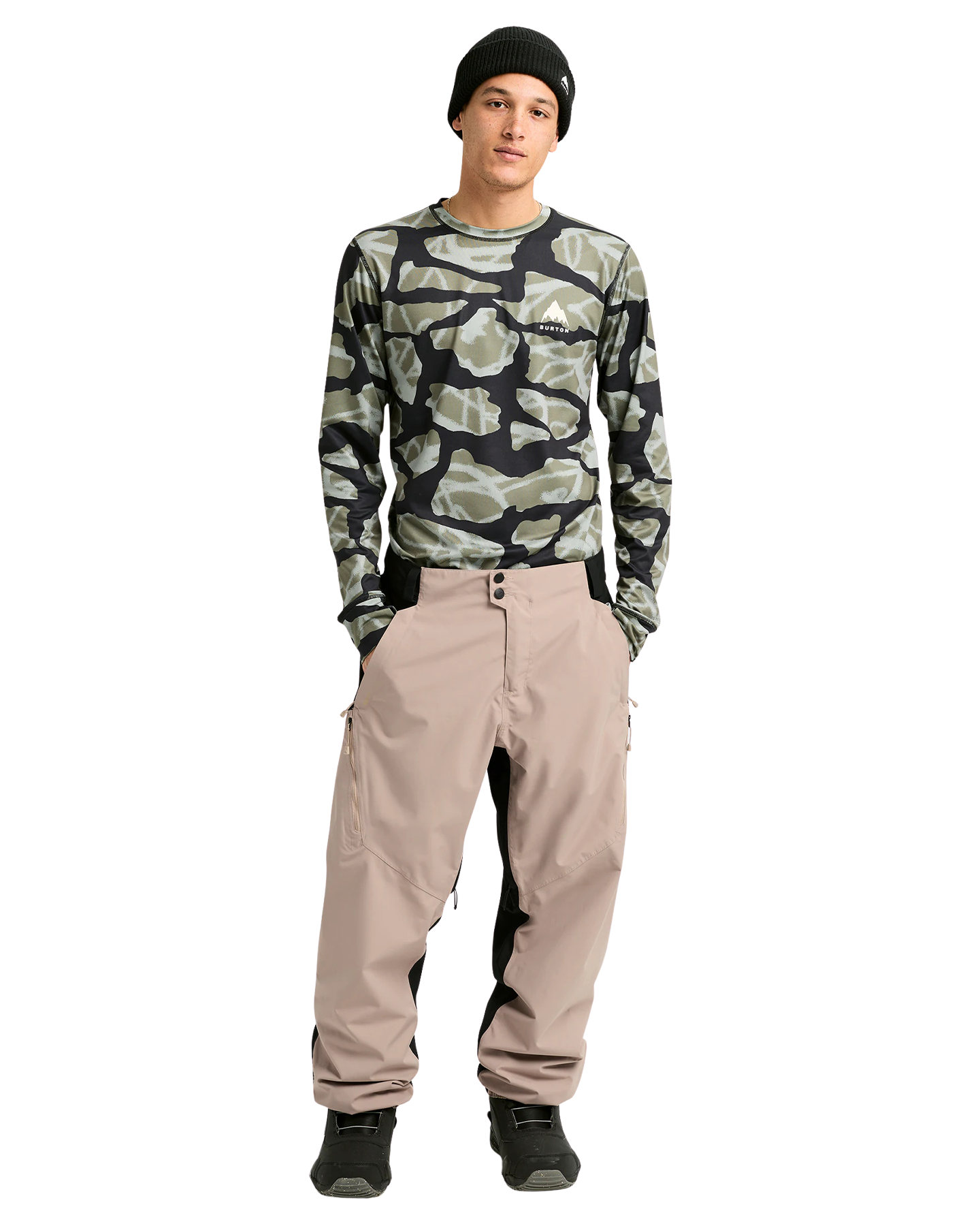 Burton Men's Reserve 2L Relaxed Snow Pants - Summit Taupe/True Black Men's Snow Pants - Trojan Wake Ski Snow