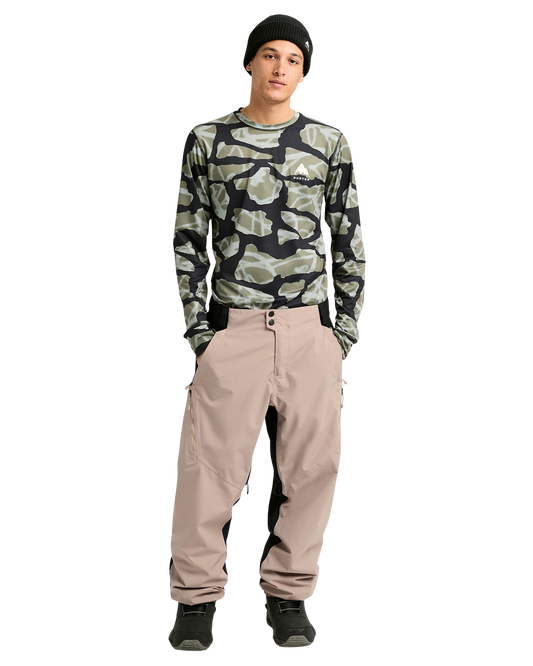 Burton Men's Reserve 2L Relaxed Snow Pants - Summit Taupe/True Black Men's Snow Pants - Trojan Wake Ski Snow