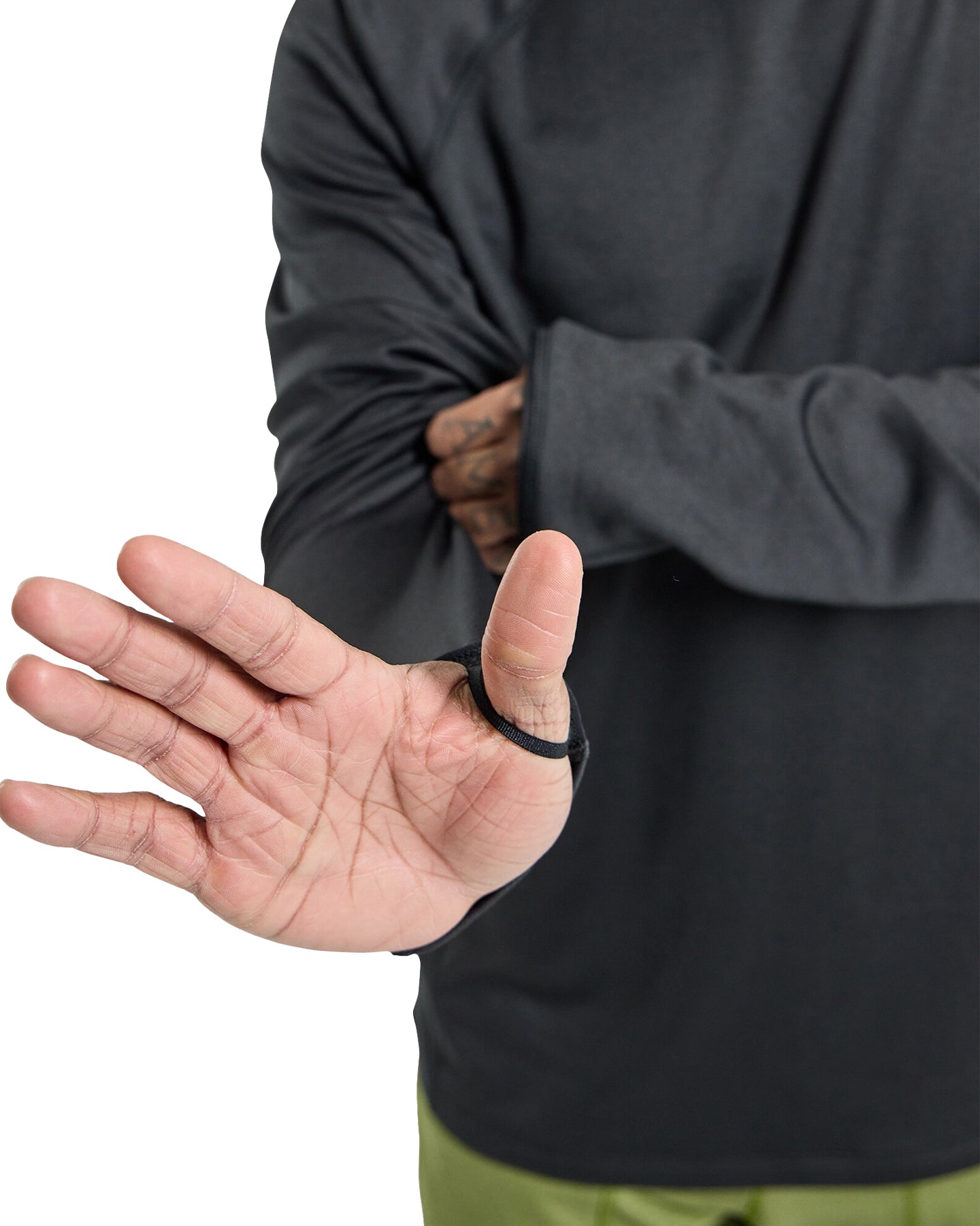 Burton Men's Stockrun Crewneck Fleece - True Black Men's Crewnecks - Trojan Wake Ski Snow