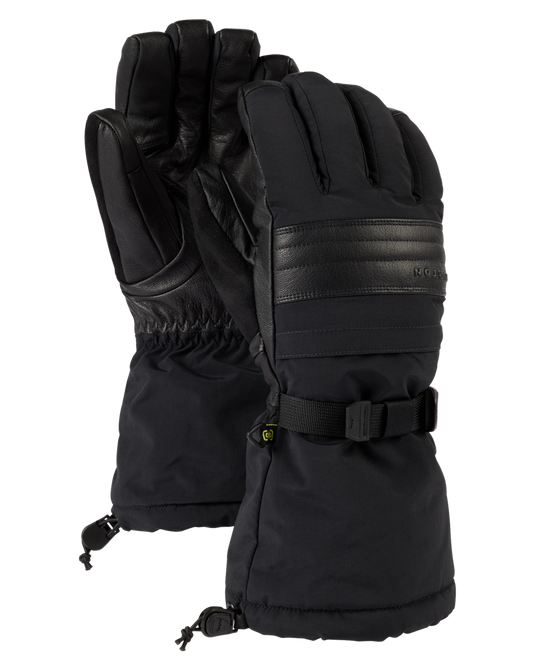 Burton Men's Warmest Gore-Tex Snow Gloves - True Black Men's Snow Gloves & Mittens - Trojan Wake Ski Snow