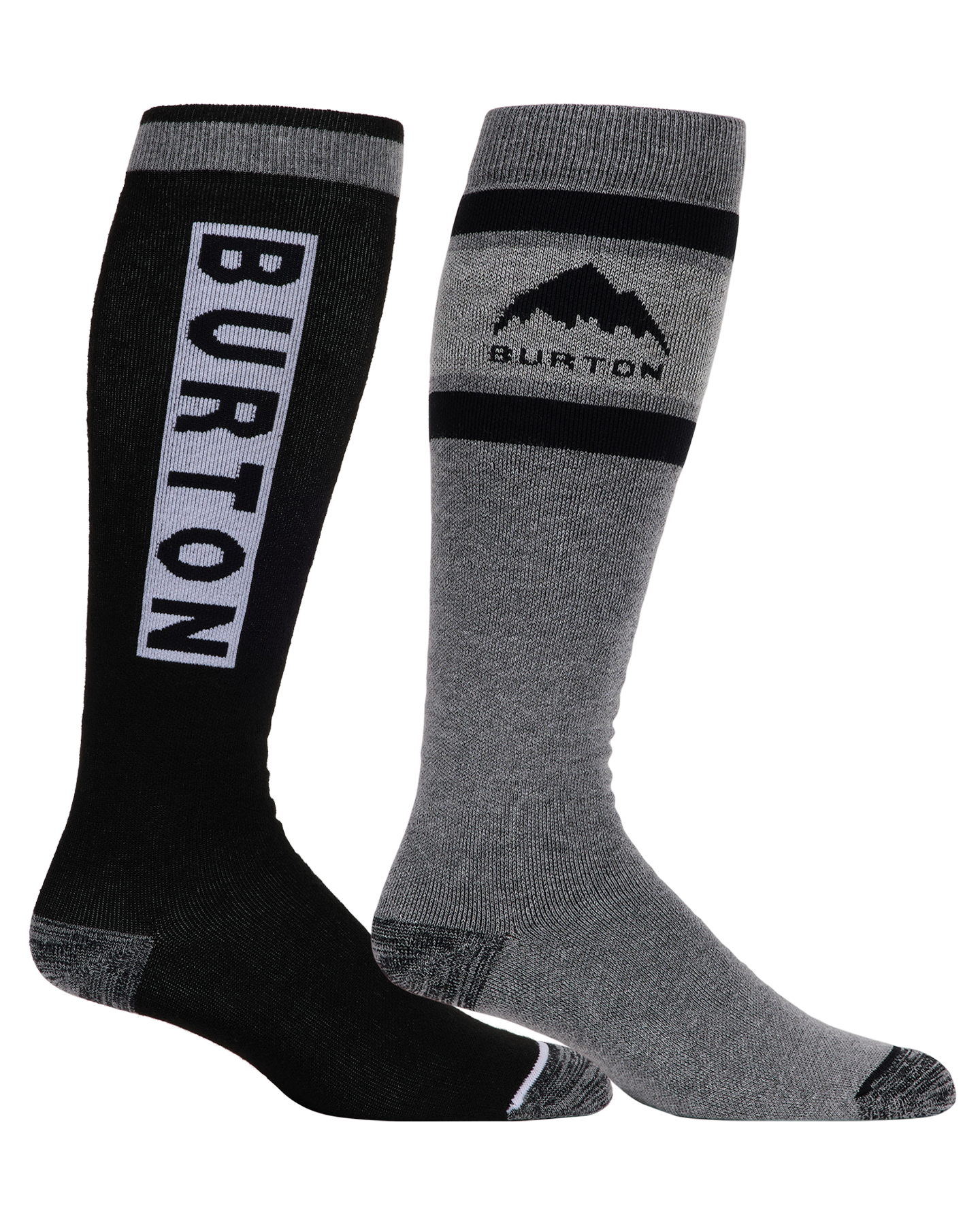 Burton Men's Weekend Midweight Socks (2 Pack) - True Black Men's Socks - Trojan Wake Ski Snow