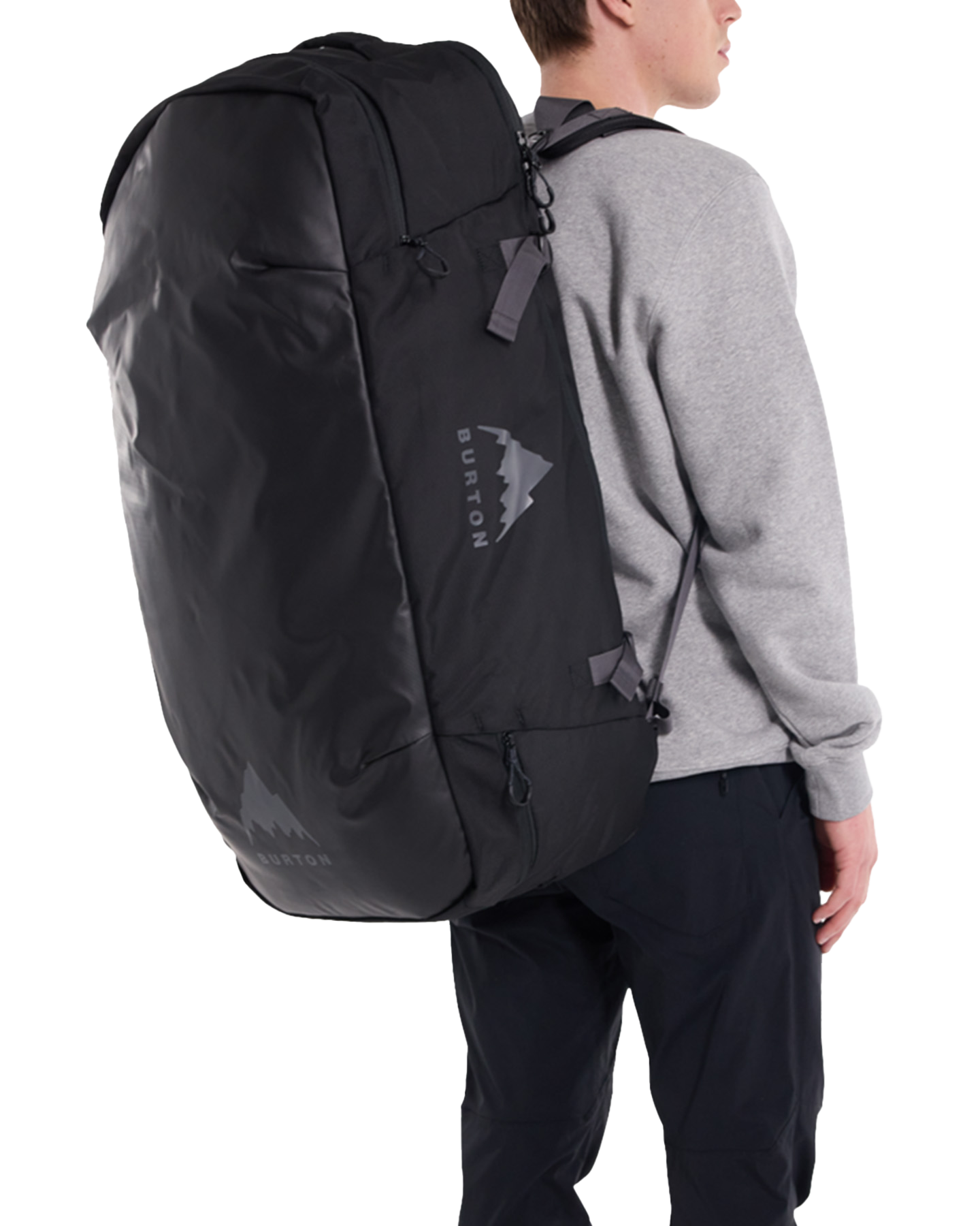 Burton Multipath 90L Large Duffel Bag - True Black Ballistic Luggage Bags - Trojan Wake Ski Snow