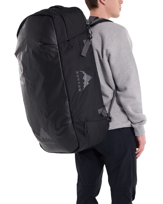 Burton Multipath 90L Large Duffel Bag - True Black Ballistic Luggage Bags - Trojan Wake Ski Snow