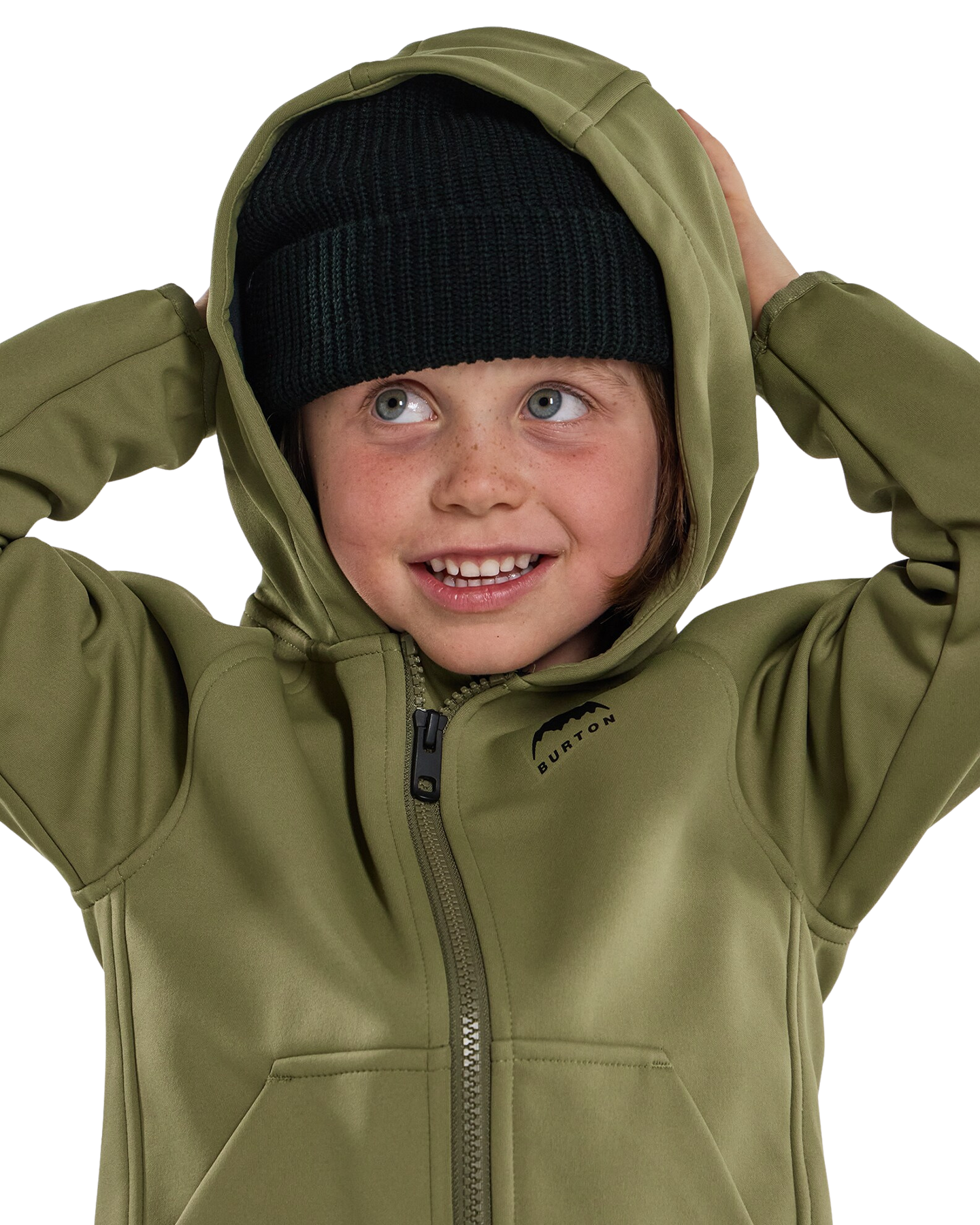 Burton Toddlers' Crown Weatherproof Full-Zip Fleece - Martini Olive Kids' Hoodies - Trojan Wake Ski Snow