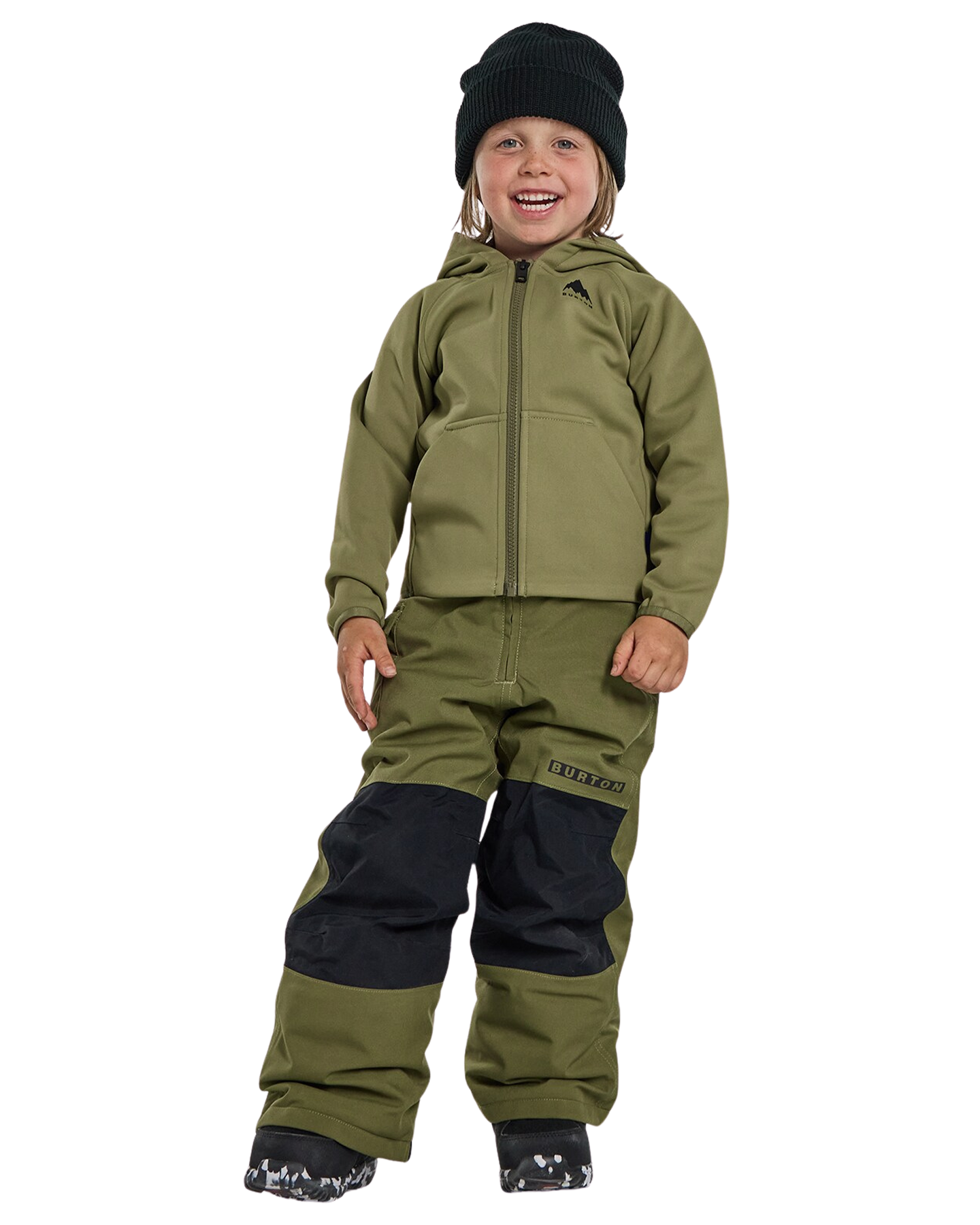 Burton Toddlers' Crown Weatherproof Full-Zip Fleece - Martini Olive Kids' Hoodies - Trojan Wake Ski Snow
