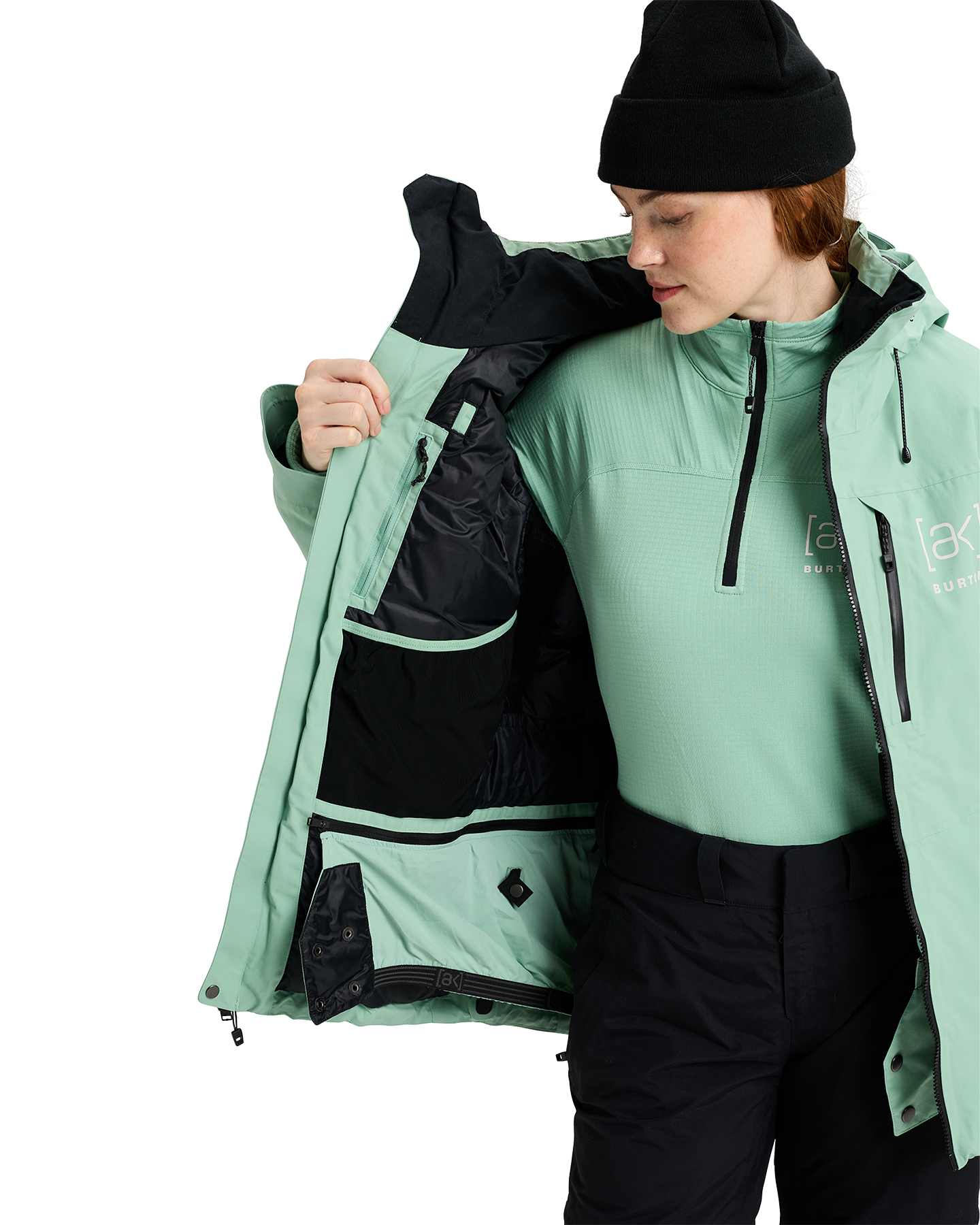 Burton Women's [ak]® Flare 2L GORE-TEX® Down Snow Jacket - Soft Sage Women's Snow Jackets - Trojan Wake Ski Snow