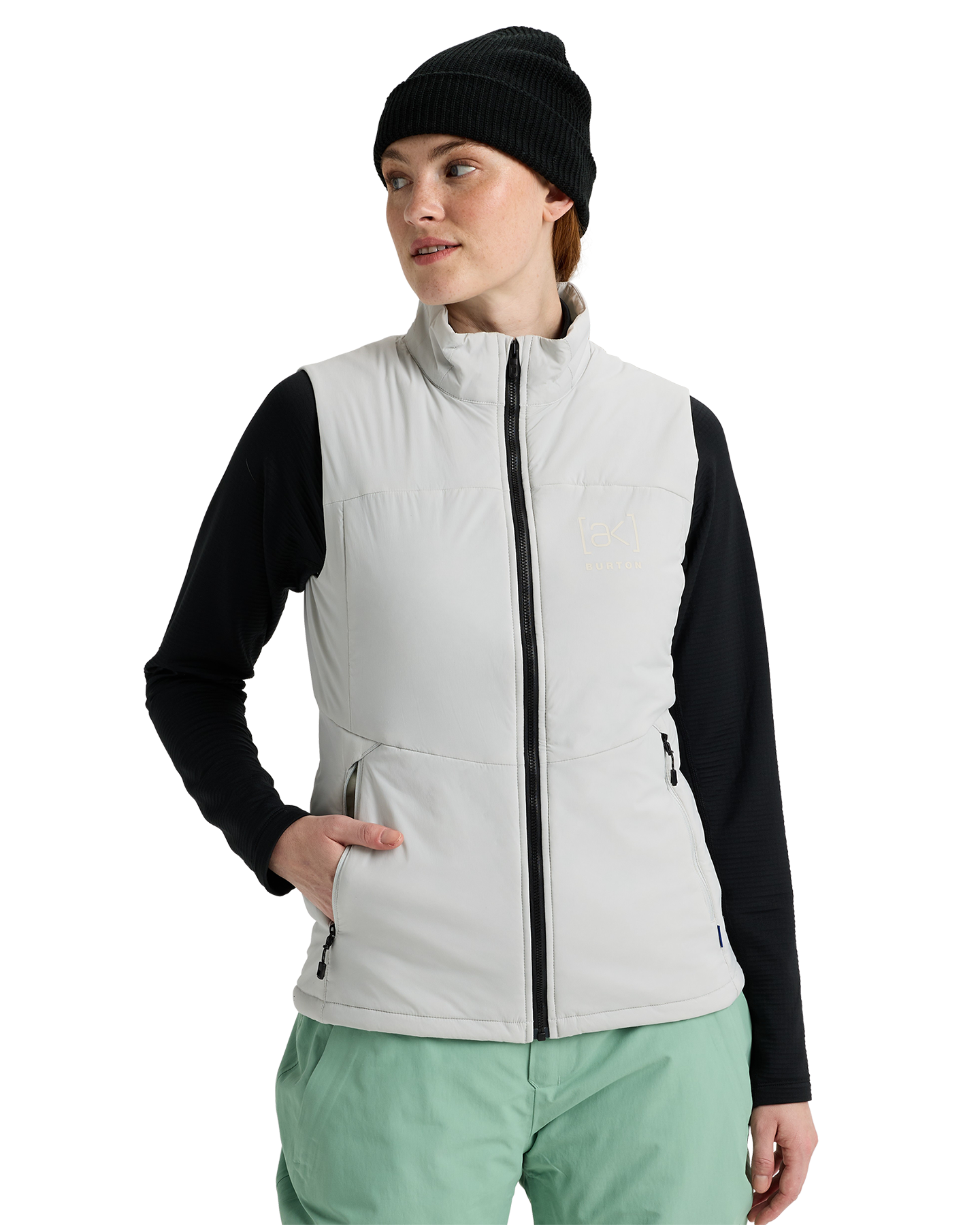 Burton Women's [ak]® Helium Stretch Insulated Vest - Gray Cloud Women's Jackets - Trojan Wake Ski Snow