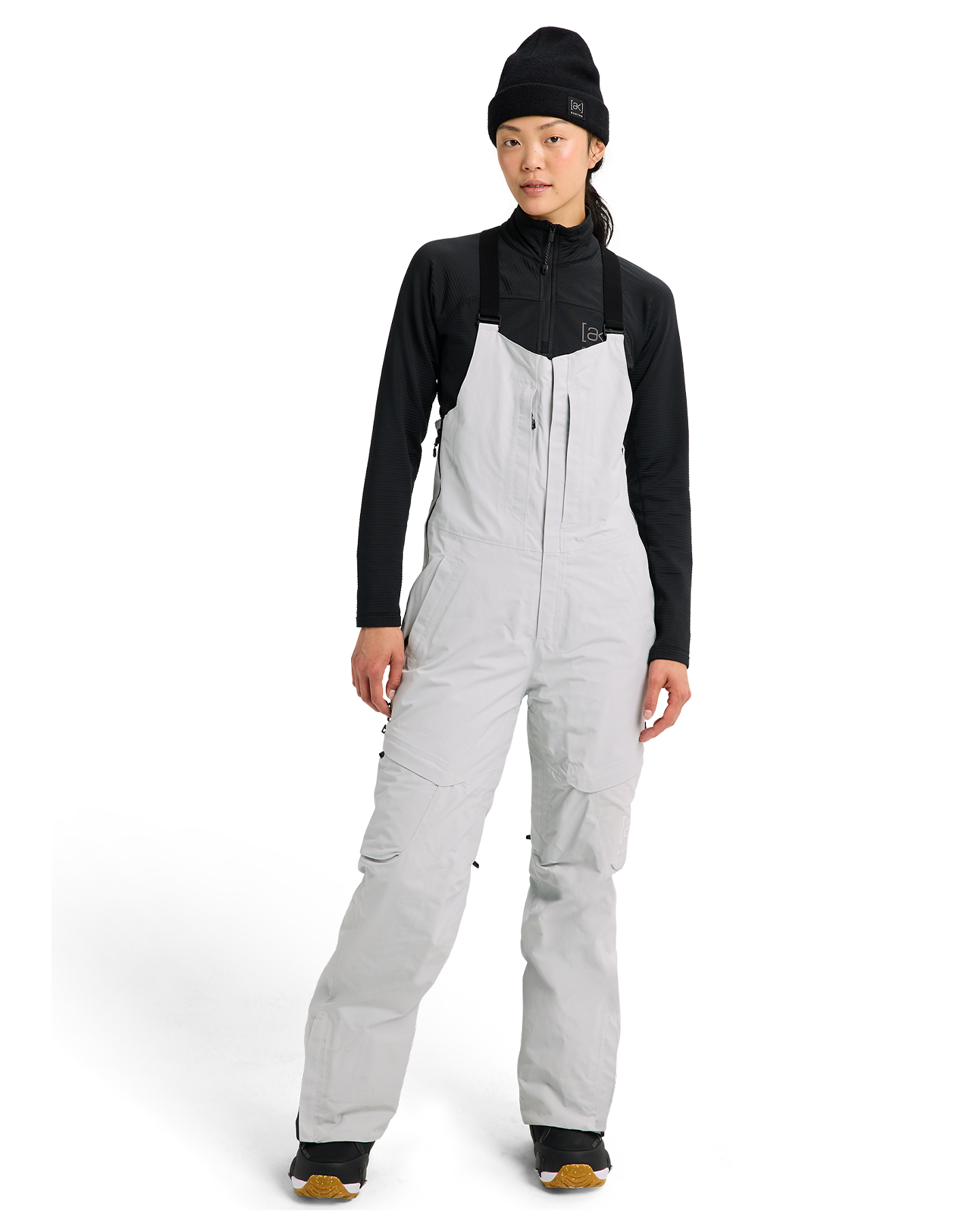 Burton Women's [ak]® Kimmy GORE-TEX® 2L Snow Bib Pants - Gray Cloud Women's Snow Bibs - Trojan Wake Ski Snow