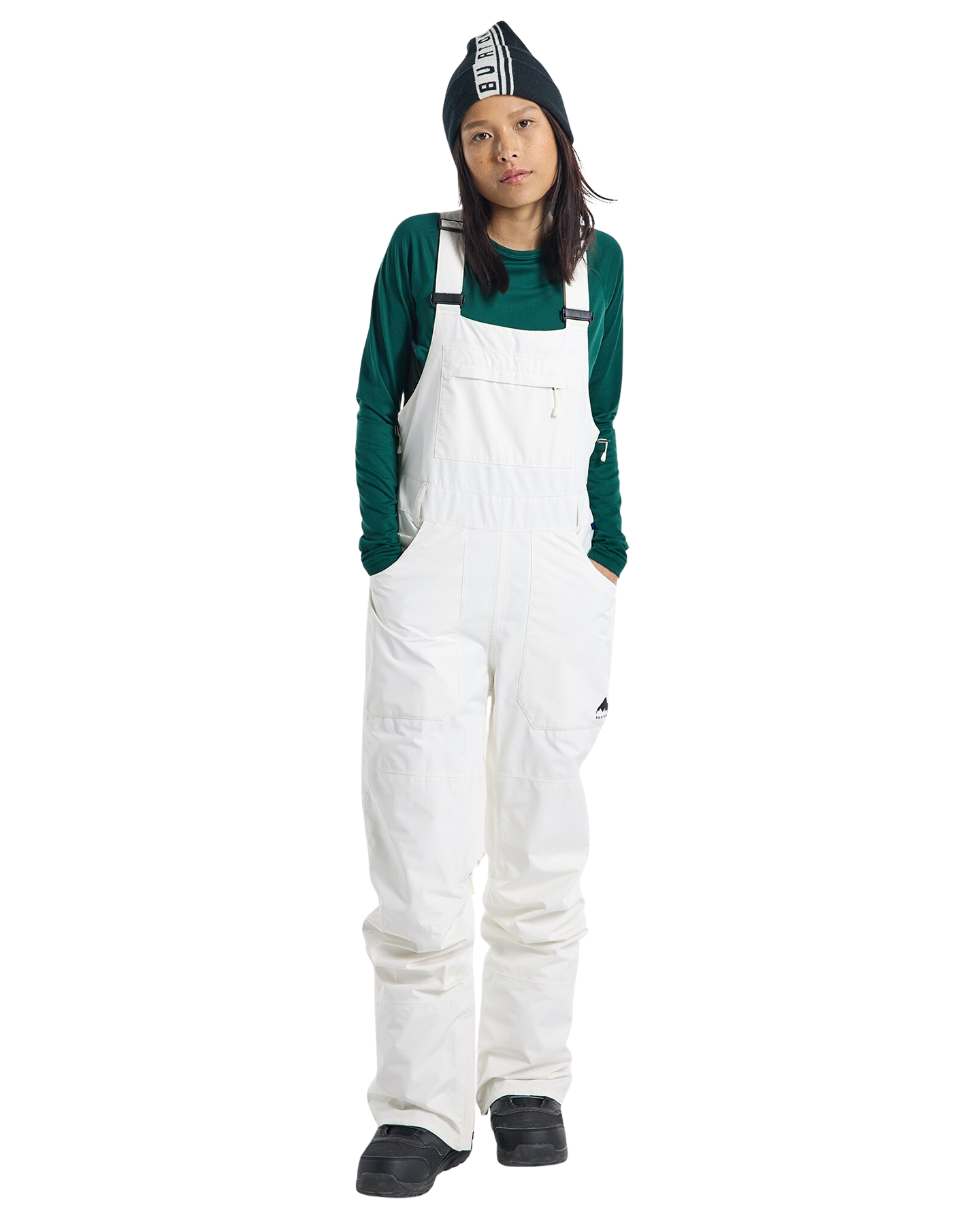 Burton Women's Avalon GORE-TEX® 2L Bib - Stout White Women's Snow Bibs - Trojan Wake Ski Snow