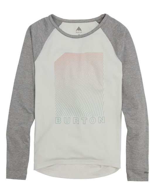 Burton Women's Burton Roadie Base Layer Tech T-Shirt - Stout White/Gray Heather Women's Thermals - Trojan Wake Ski Snow
