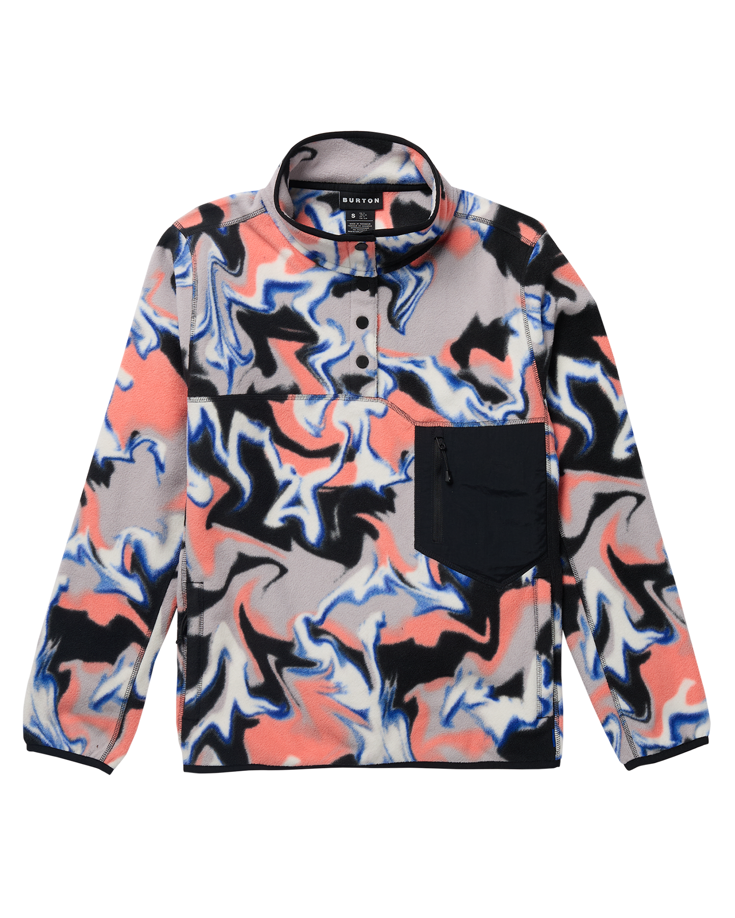 Burton Women's Cinder Fleece Pullover - Dazed Women's Fleece - Trojan Wake Ski Snow