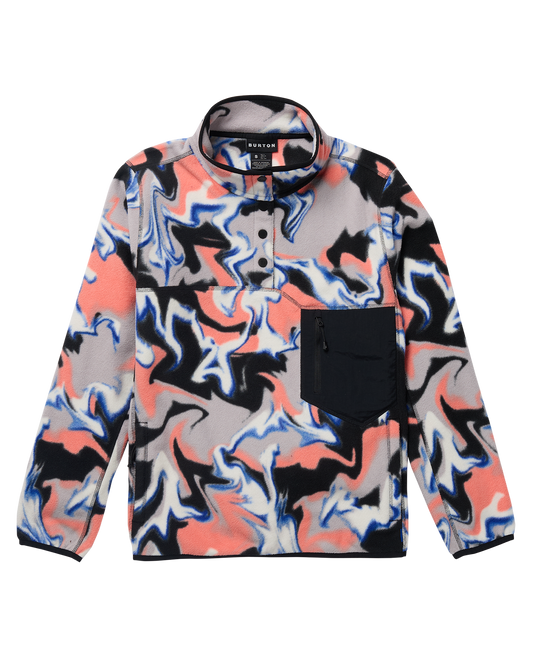 Burton Women's Cinder Fleece Pullover - Dazed Women's Fleece - Trojan Wake Ski Snow