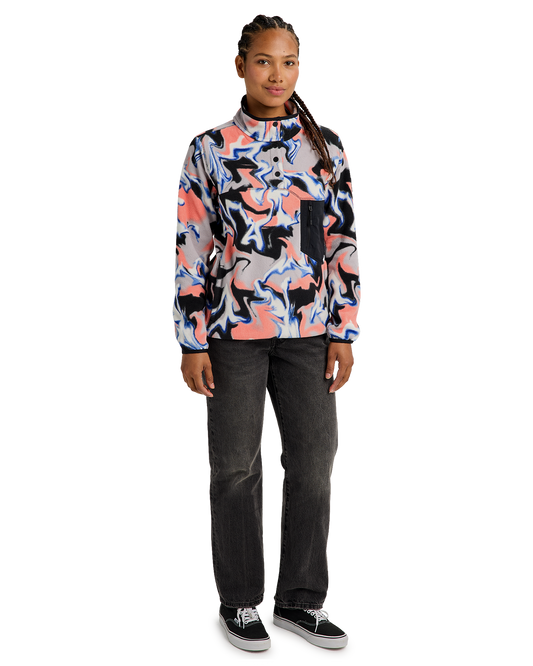 Burton Women's Cinder Fleece Pullover - Dazed Women's Fleece - Trojan Wake Ski Snow
