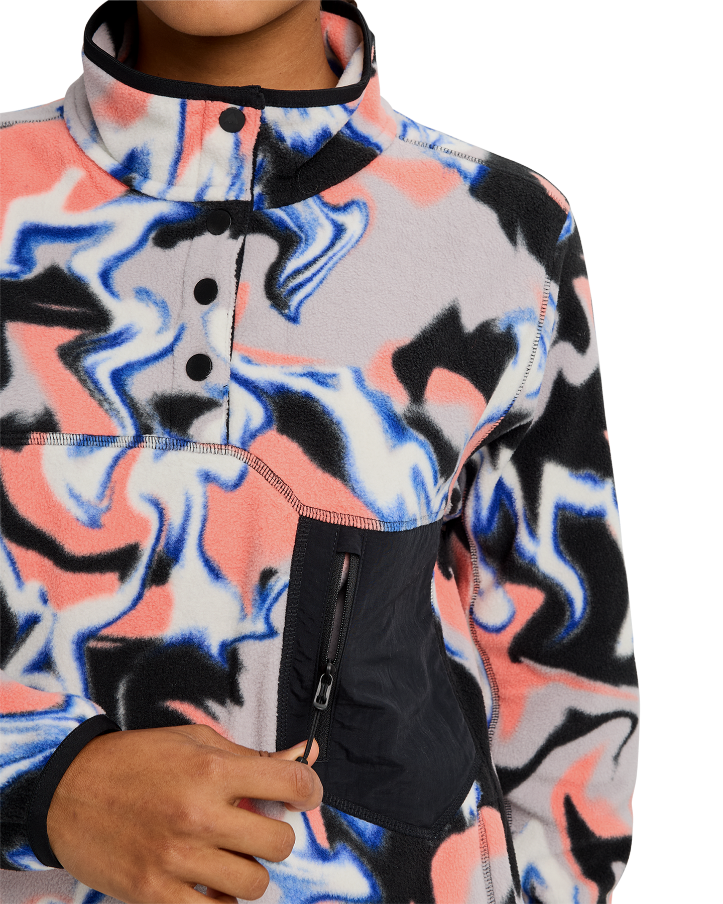 Burton Women's Cinder Fleece Pullover - Dazed Women's Fleece - Trojan Wake Ski Snow