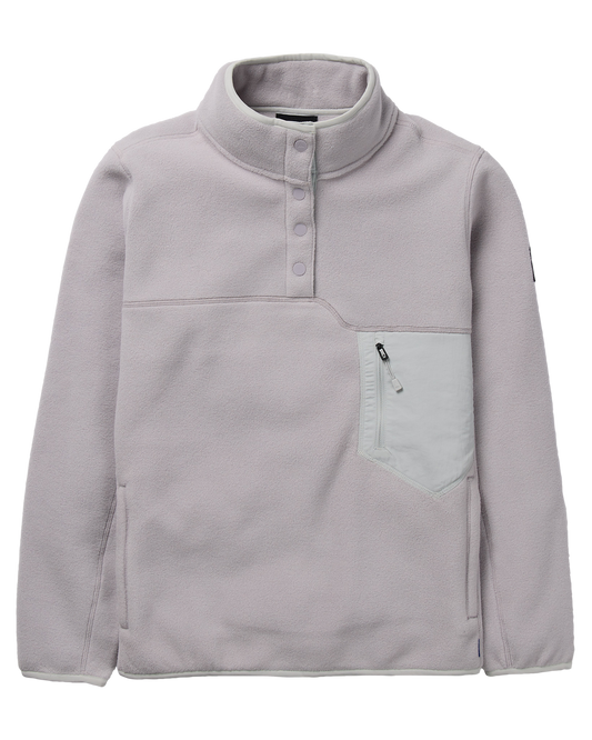 Burton Women's Cinder Fleece Pullover - Washed Lavender Women's Fleece - Trojan Wake Ski Snow