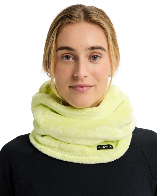 Burton Women's Cora Neck Warmer - Glow Yellow Green Women's Neck Warmers & Face Masks - Trojan Wake Ski Snow