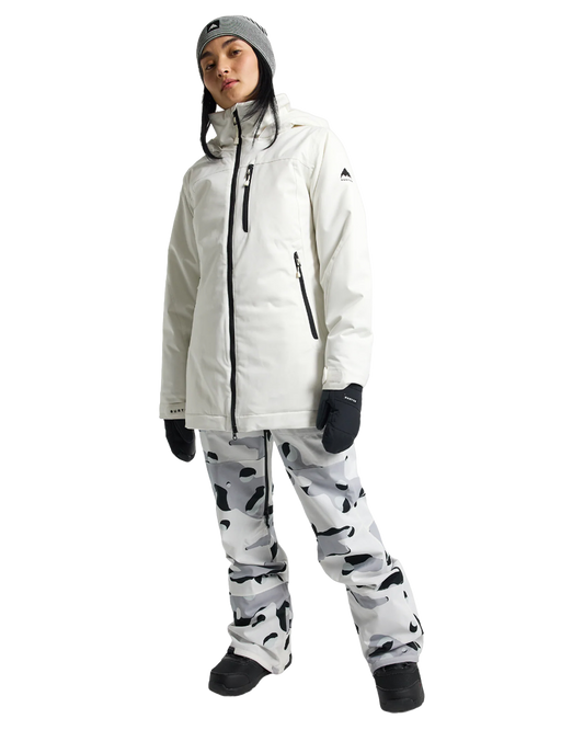 Burton Women's Lelah 2L Snow Jacket - Stout White Women's Snow Jackets - Trojan Wake Ski Snow