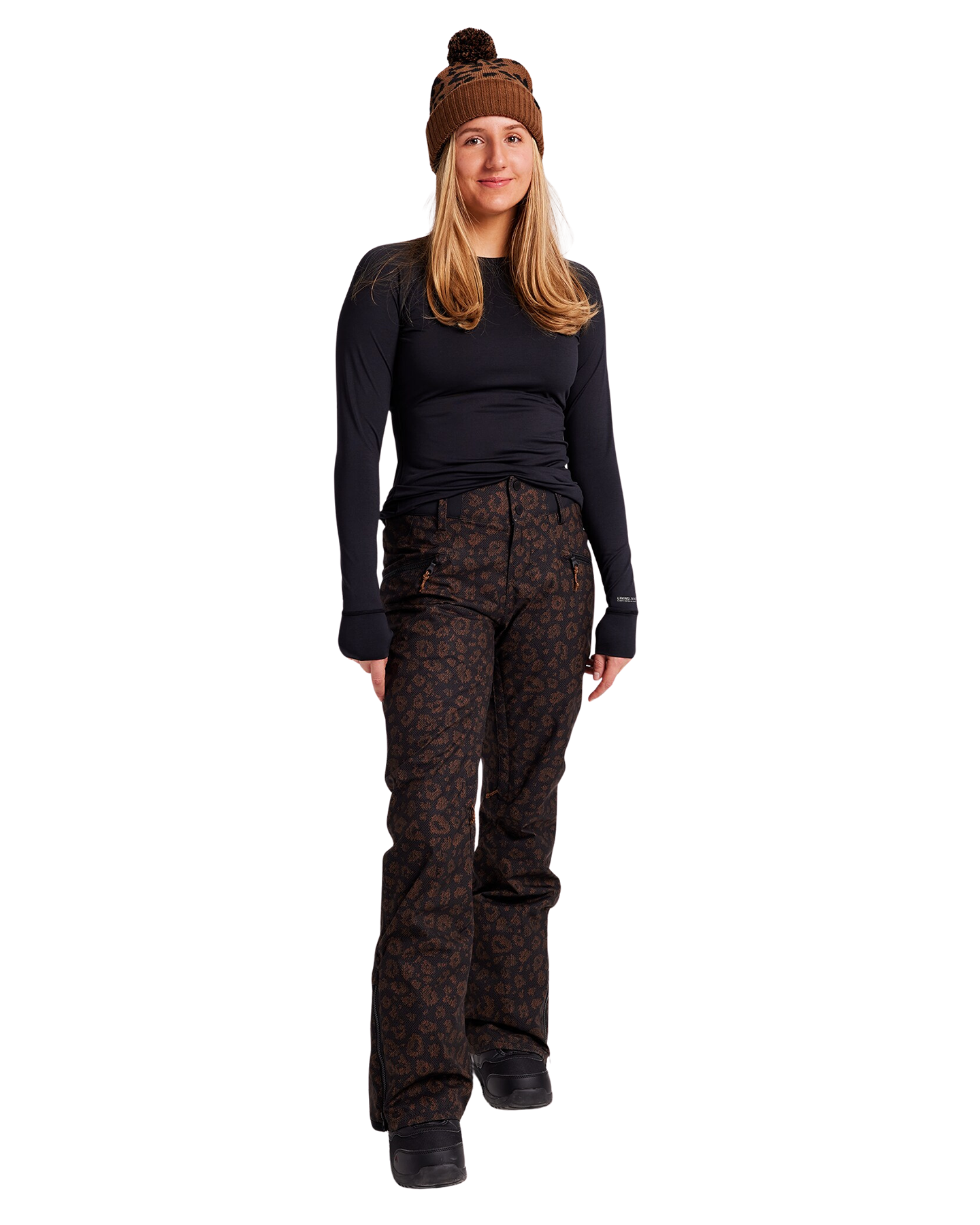 Burton Women's Marcy High Rise Snow Pants - Animal Cheetah (L) Women's Snow Pants - Trojan Wake Ski Snow
