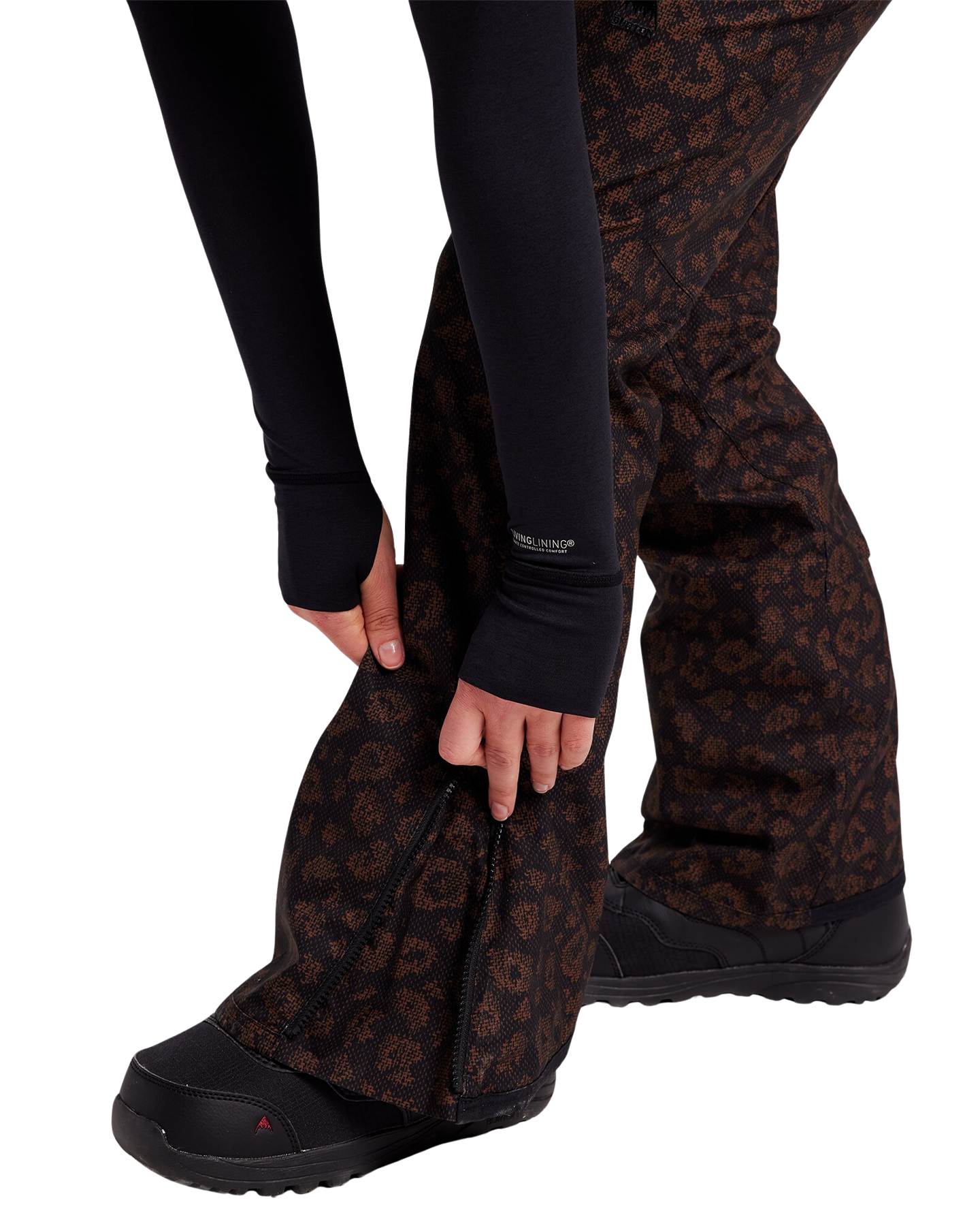 Burton Women's Marcy High Rise Snow Pants - Animal Cheetah (L) Women's Snow Pants - Trojan Wake Ski Snow