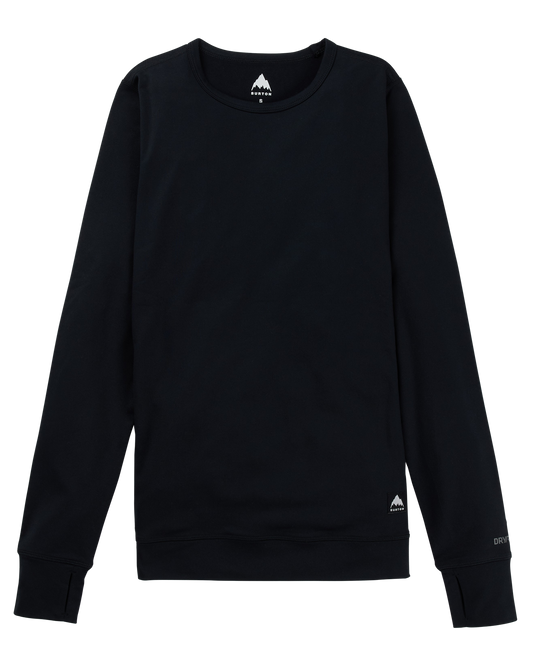 Burton Women's Midweight Base Layer Crewneck - True Black Women's Thermal Tops - Trojan Wake Ski Snow