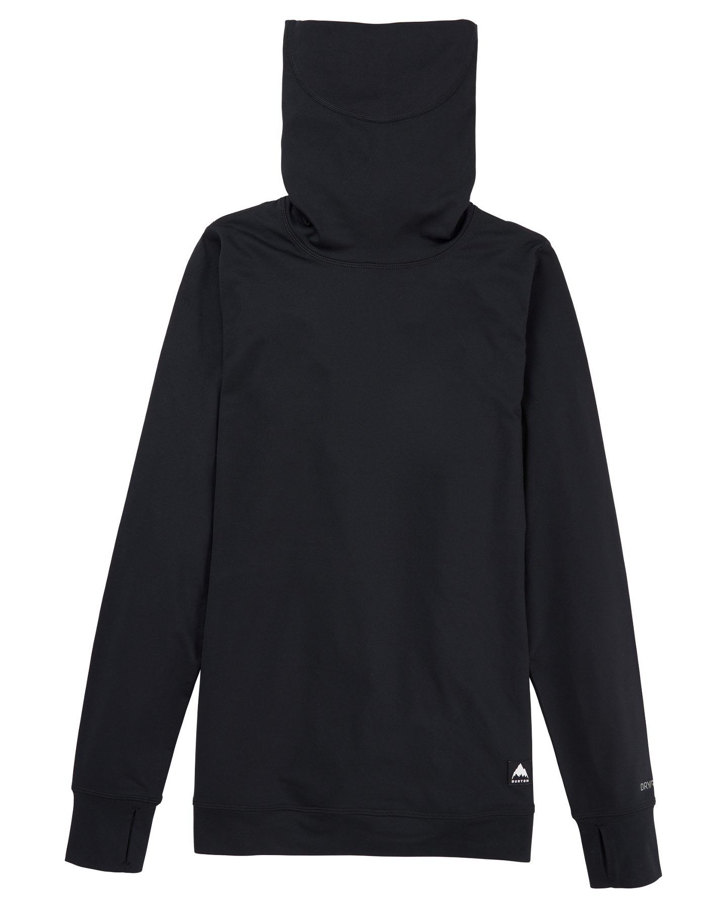 Burton Women's Midweight Base Layer Long Neck - True Black Women's Thermal Tops - Trojan Wake Ski Snow