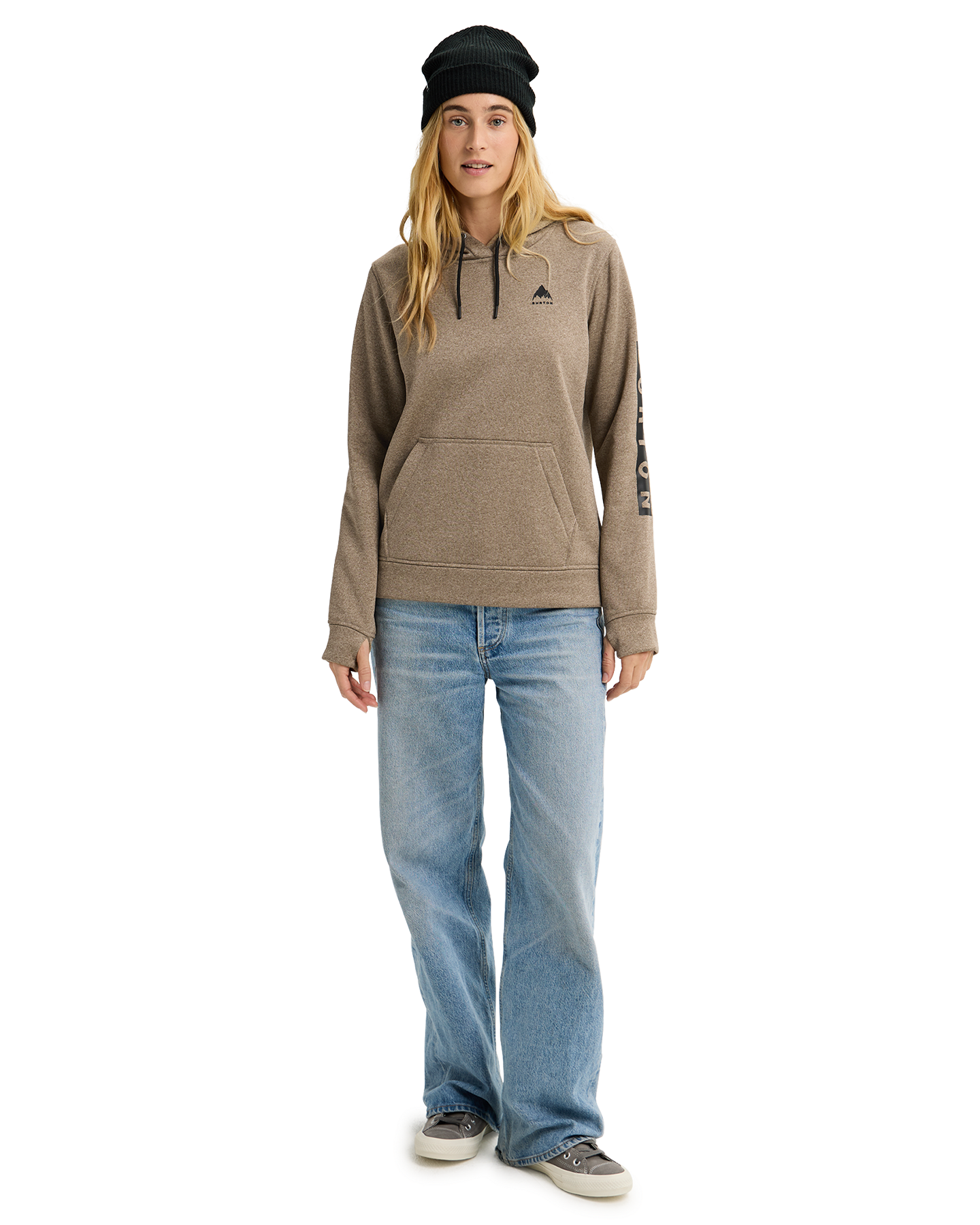 Burton Women's Oak Pullover Hoodie - Summit Taupe Heather Women's Hoodies - Trojan Wake Ski Snow