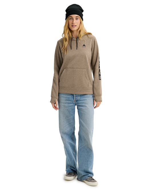 Burton Women's Oak Pullover Hoodie - Summit Taupe Heather Women's Hoodies - Trojan Wake Ski Snow