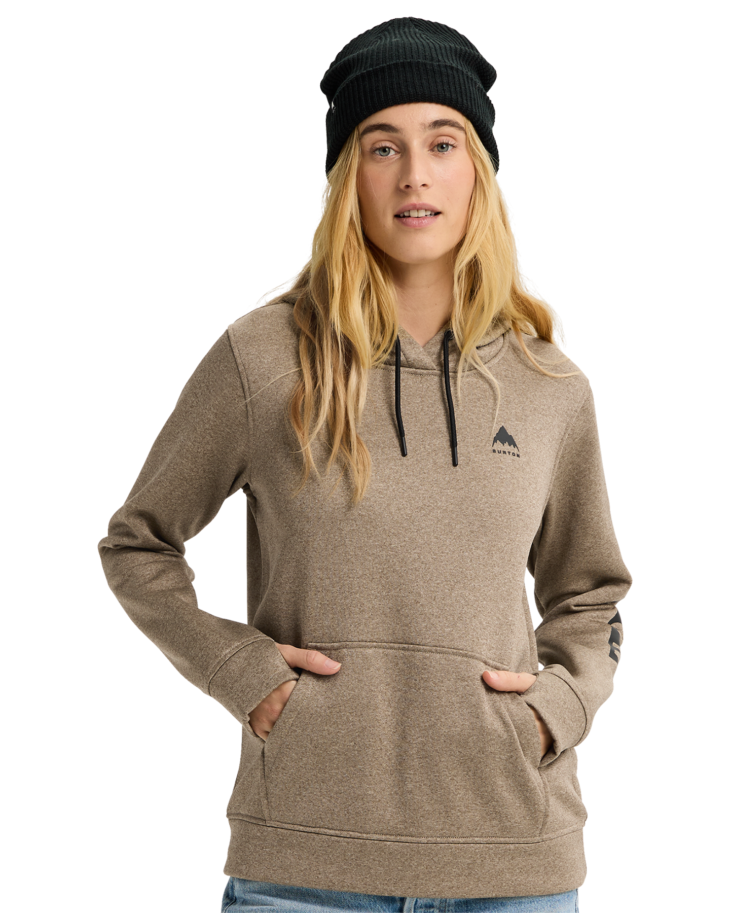 Burton Women's Oak Pullover Hoodie - Summit Taupe Heather Women's Hoodies - Trojan Wake Ski Snow