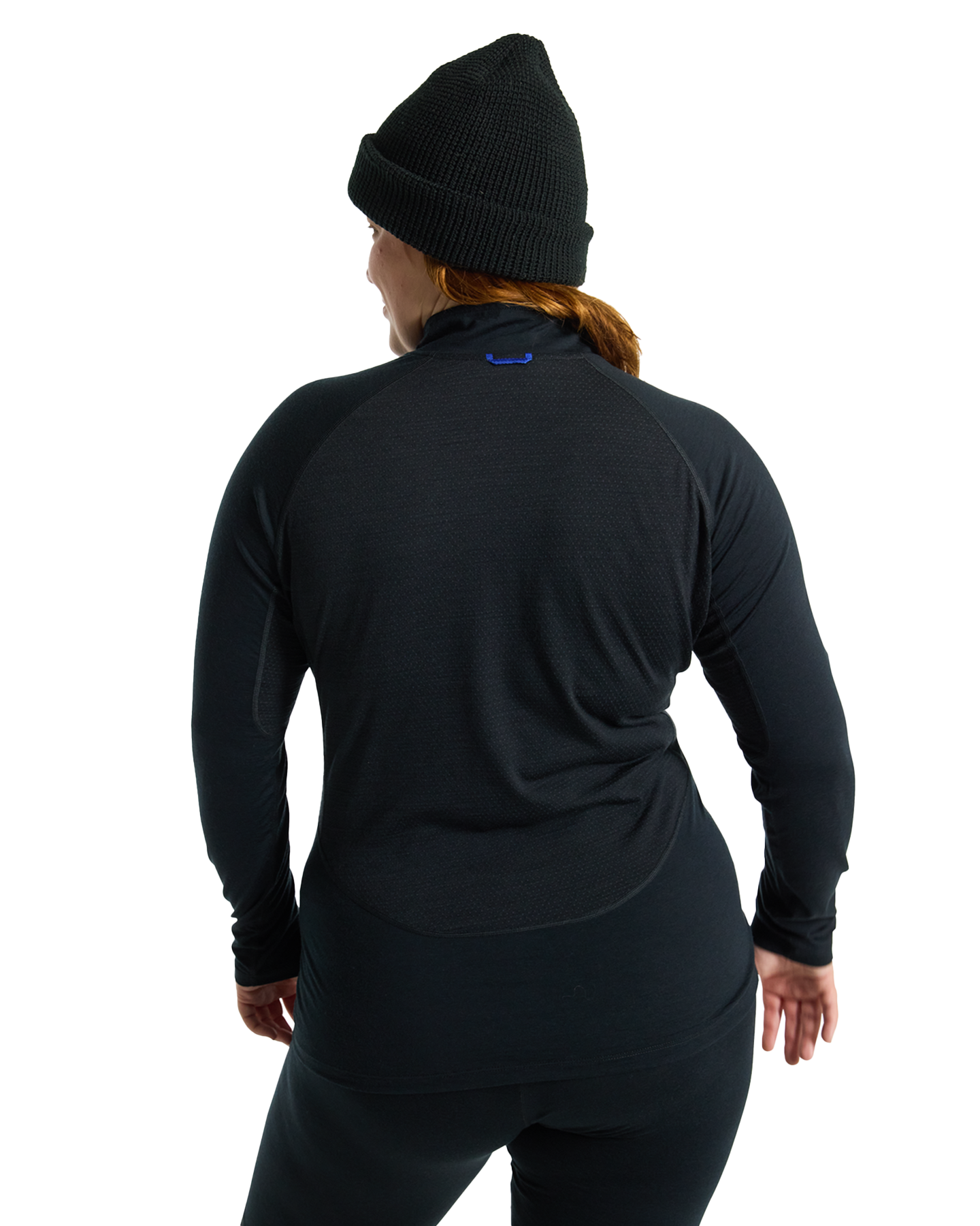 Burton Women's Phayse Merino Quarter-Zip First Layer - True Black Shirts & Tops - Trojan Wake Ski Snow