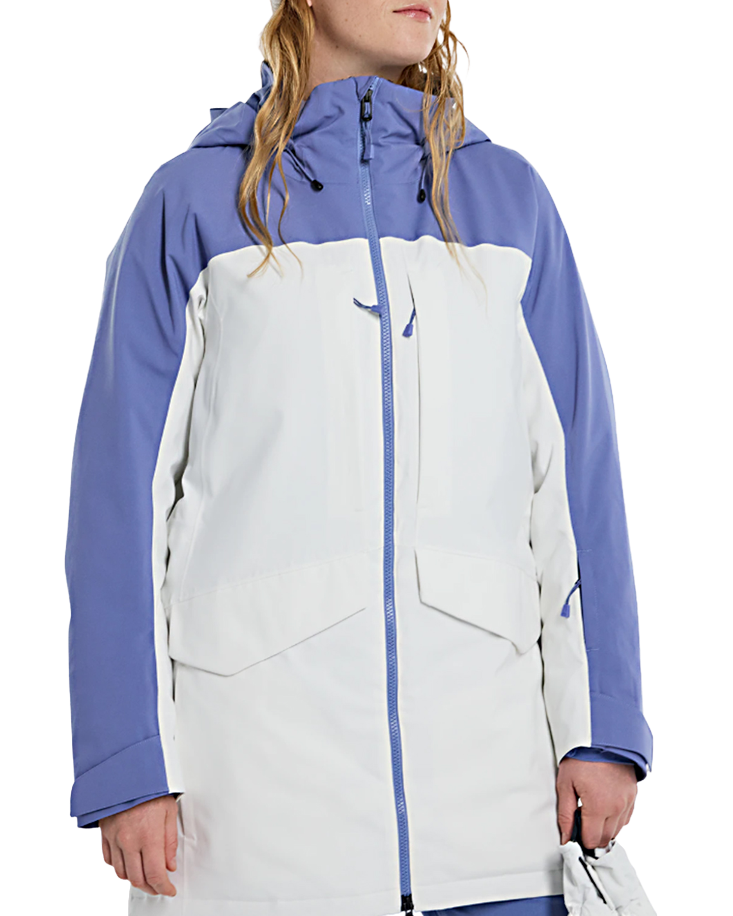 Burton Women's Prowess 2.0 2L Snow Jacket - Slate Blue/Stout White Women's Snow Jackets - Trojan Wake Ski Snow