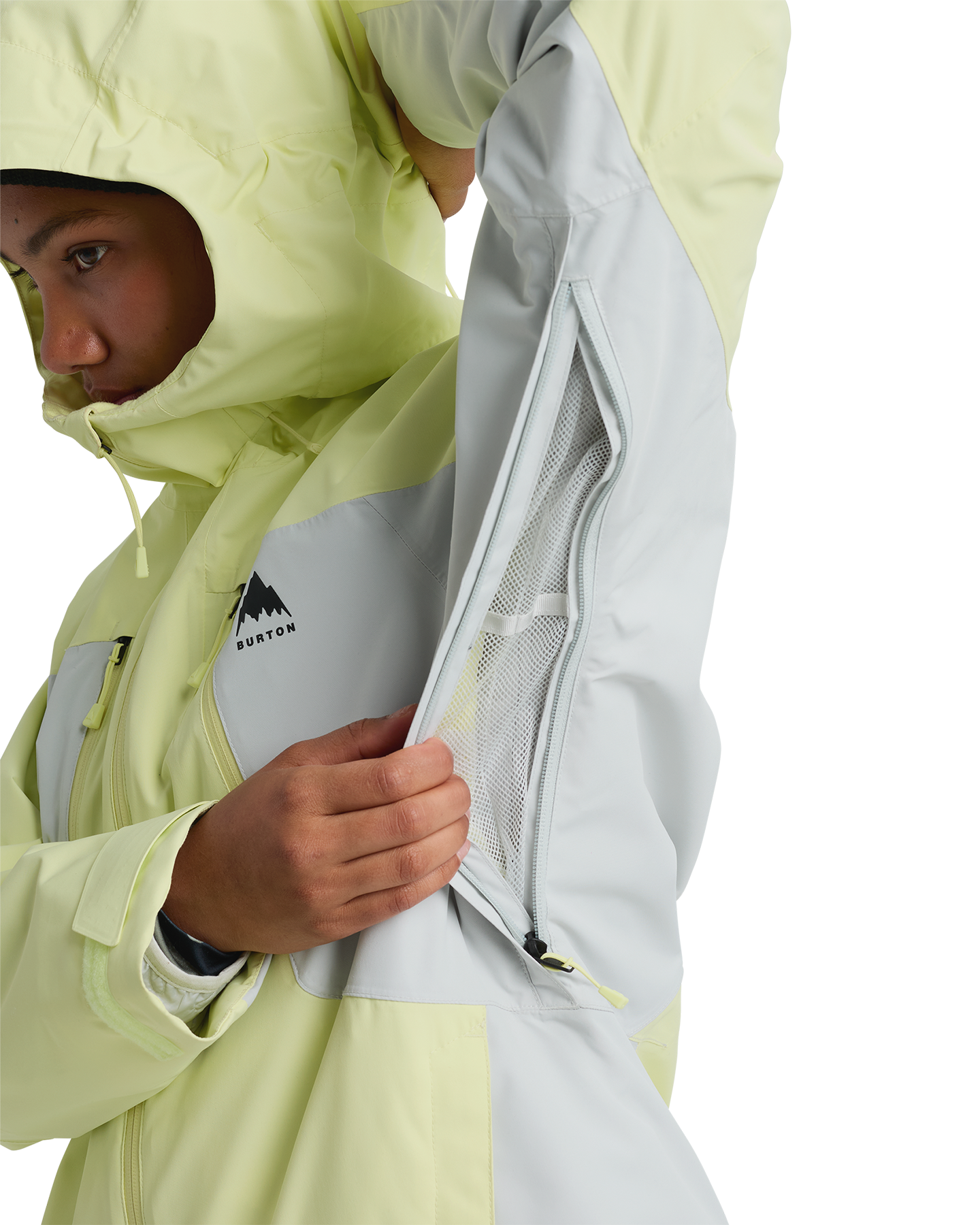 Burton Women's Reserve 2L 3-In-1 Snow Jacket - Glow Yellow Green/Gray Cloud Women's Snow Jackets - Trojan Wake Ski Snow