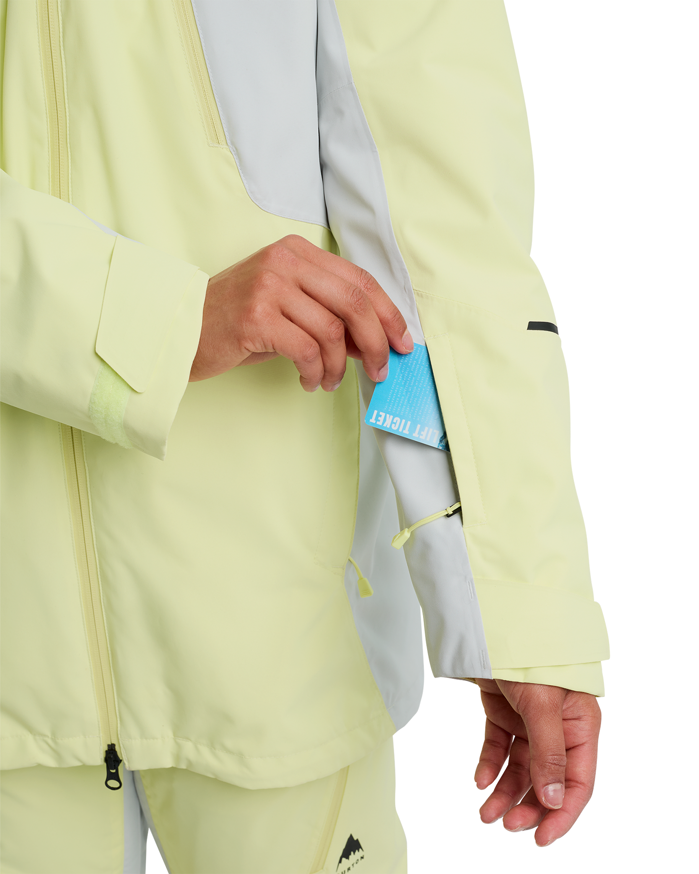 Burton Women's Reserve 2L 3-In-1 Snow Jacket - Glow Yellow Green/Gray Cloud Women's Snow Jackets - Trojan Wake Ski Snow