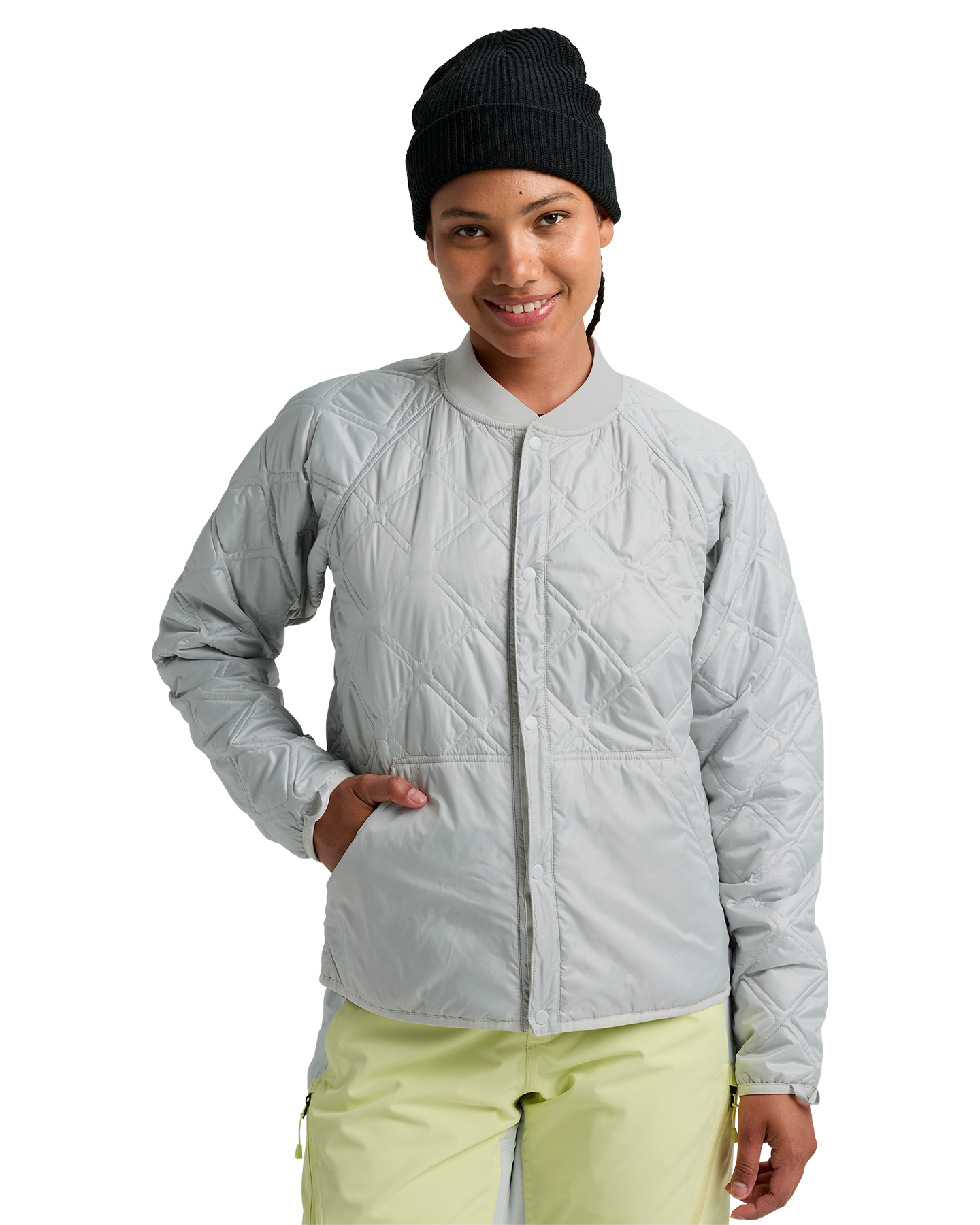 Burton Women's Reserve 2L 3-In-1 Snow Jacket - Glow Yellow Green/Gray Cloud Women's Snow Jackets - Trojan Wake Ski Snow