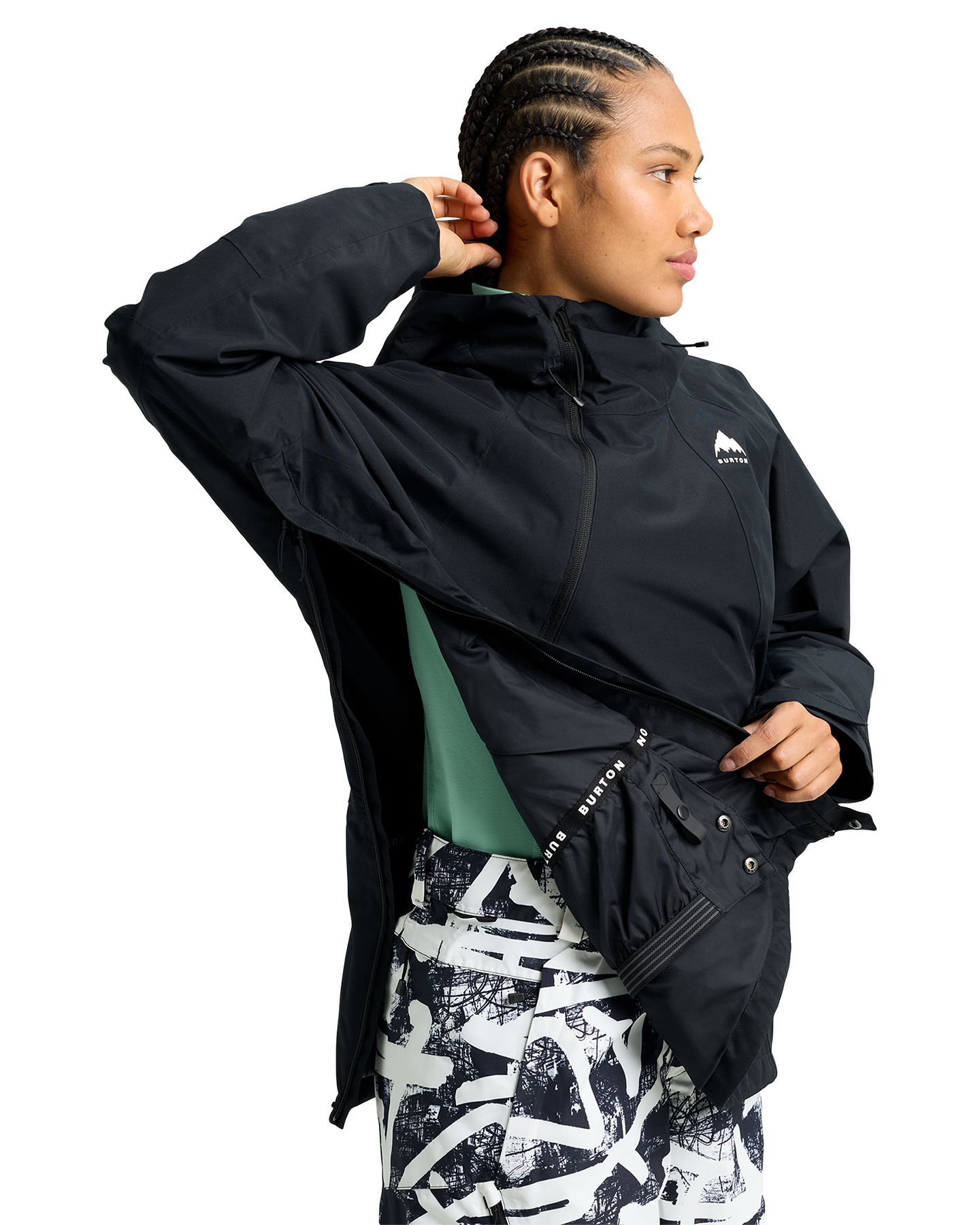 Burton Women's Reserve 2L Relaxed Snow Anorak - True Black Women's Snow Jackets - Trojan Wake Ski Snow