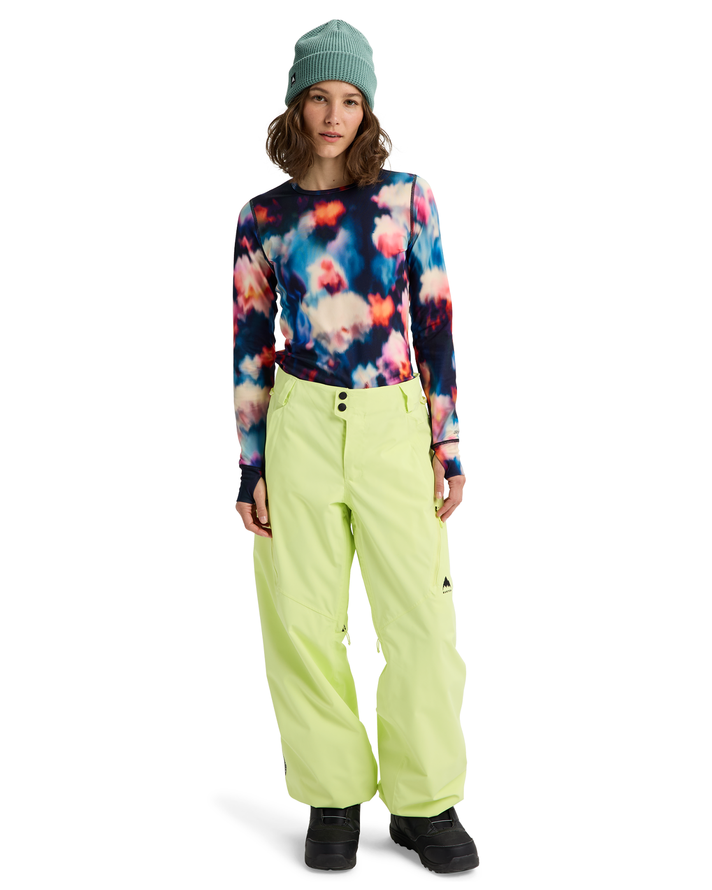 Burton Women's Reserve 2L Relaxed Snow Pants - Glow Yellow Green Women's Snow Pants - Trojan Wake Ski Snow