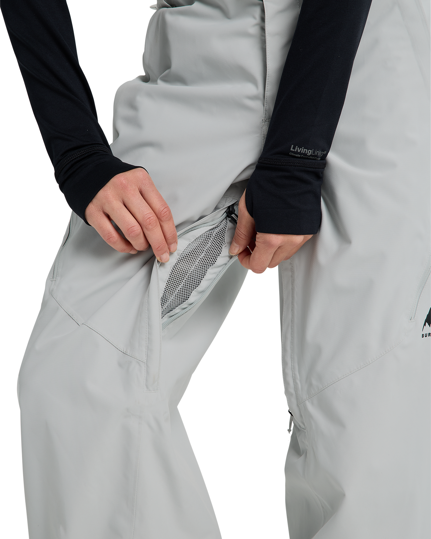Burton Women's Reserve 2L Relaxed Snow Pants - Gray Cloud Women's Snow Pants - Trojan Wake Ski Snow