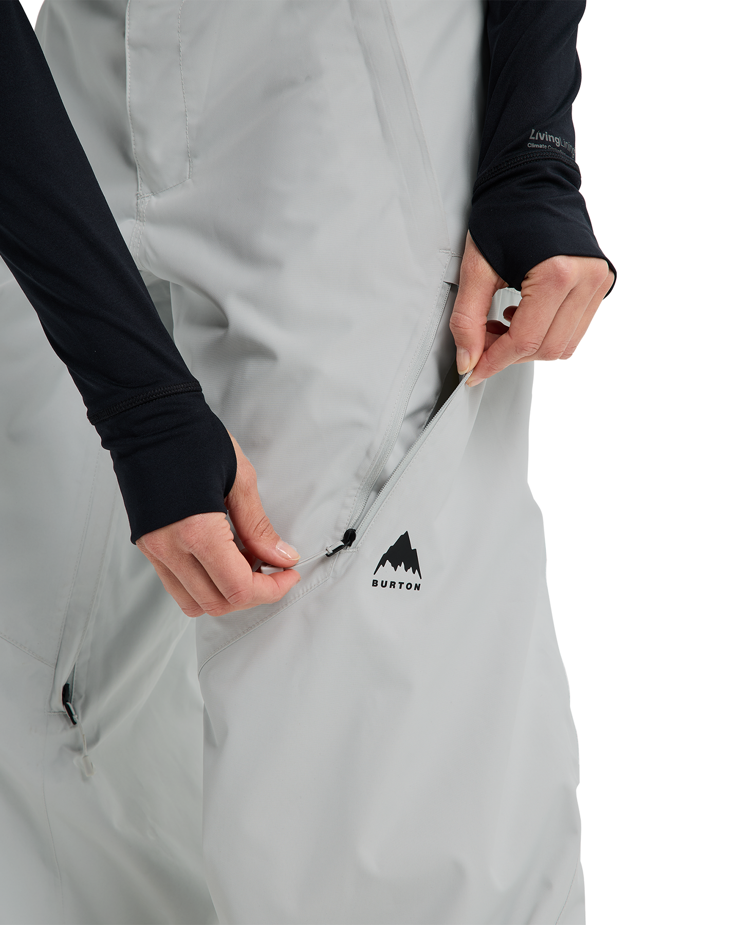 Burton Women's Reserve 2L Relaxed Snow Pants - Gray Cloud Women's Snow Pants - Trojan Wake Ski Snow