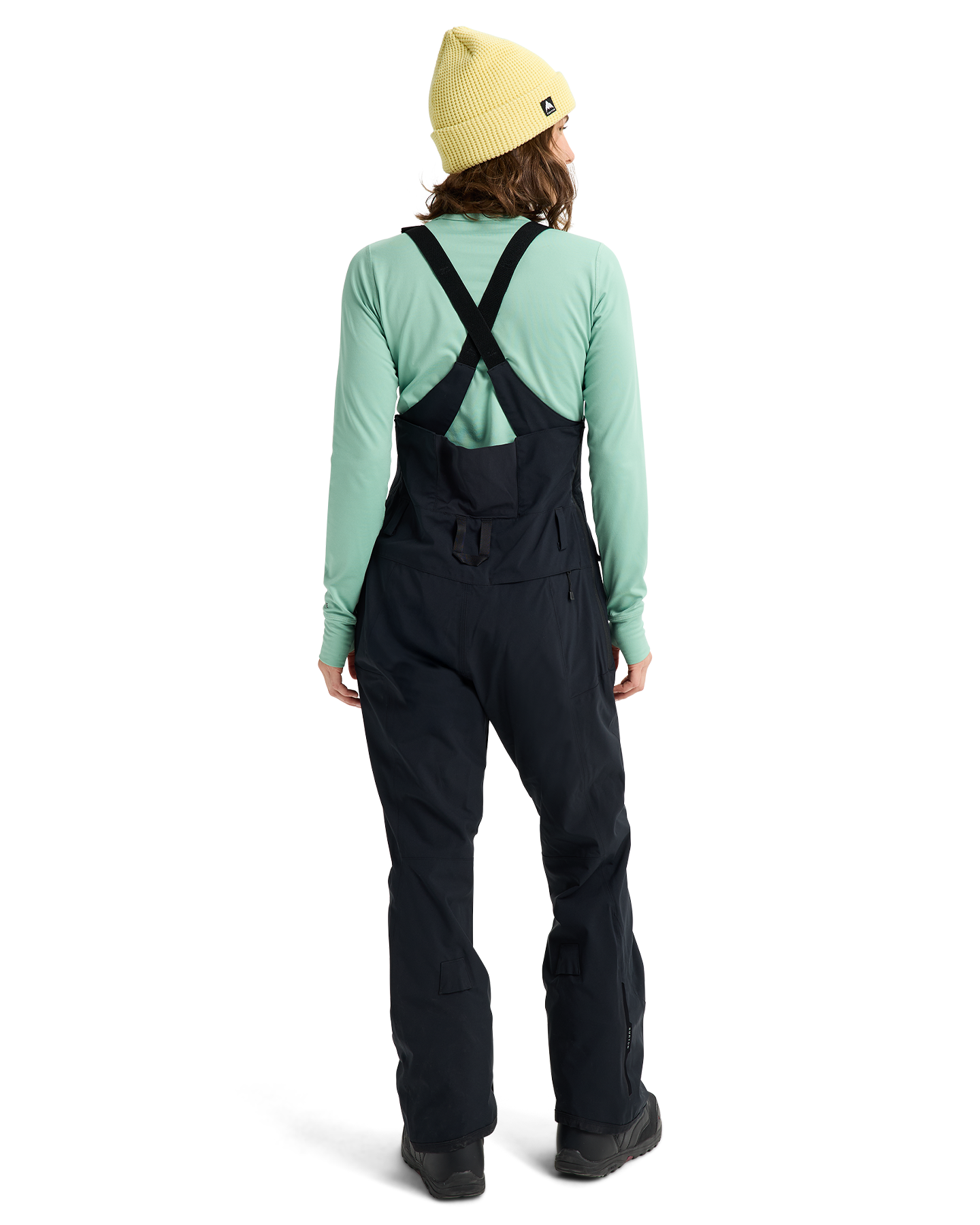 Burton Women's Reserve 2L Stretch Snow Bib Pants - True Black Women's Snow Bibs - Trojan Wake Ski Snow